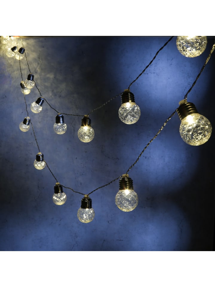 MARELIDA LED Solar Lichterkette  20 Kristallkugeln Lichtsensor L: 3,8m in transparent günstig kaufen onesize