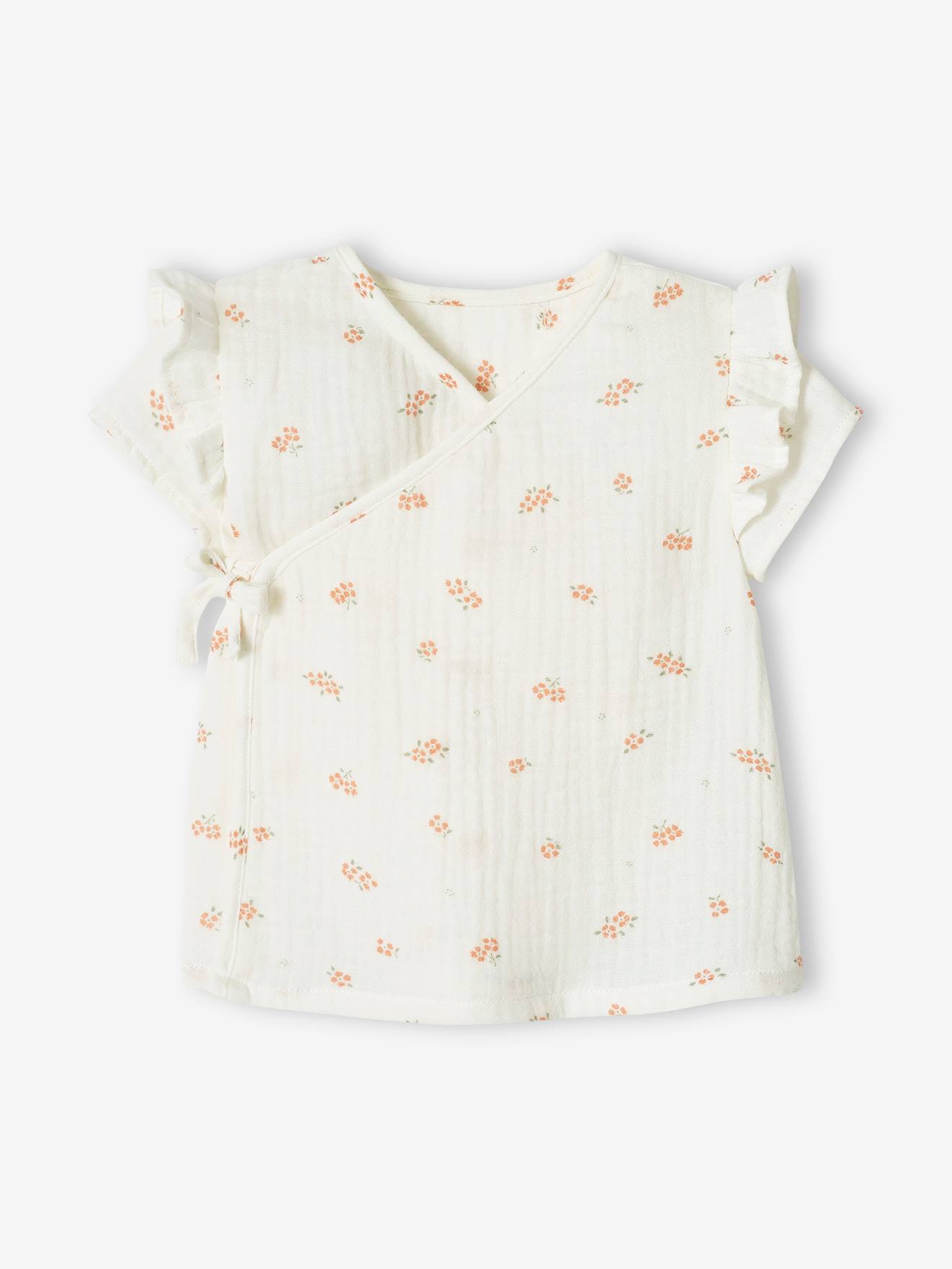 Vertbaudet Baby Wickeljacke aus Musselin - violett