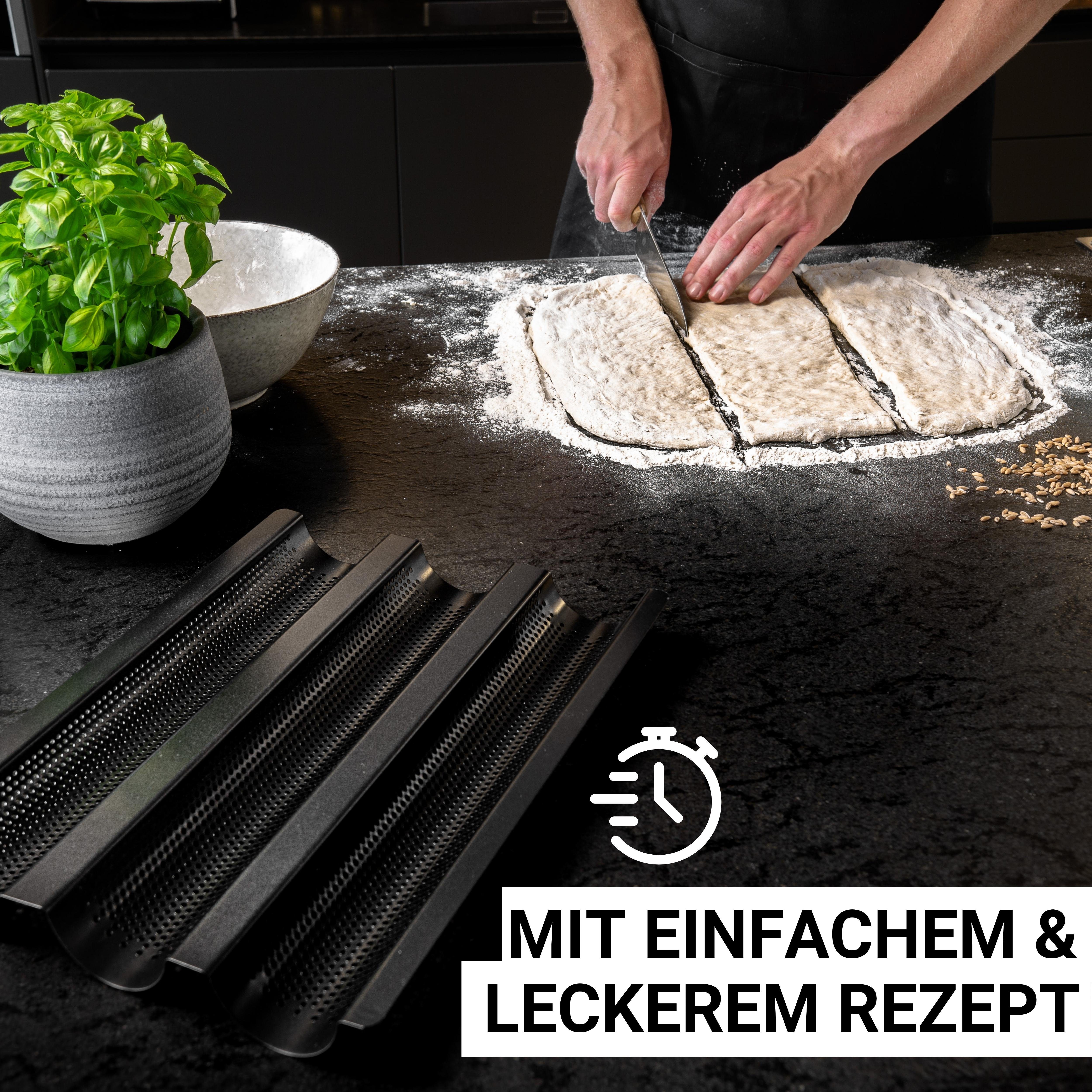 LINFELDT Baguetteblech Premium Baguette Backblech mit Antihaftbeschichtung
