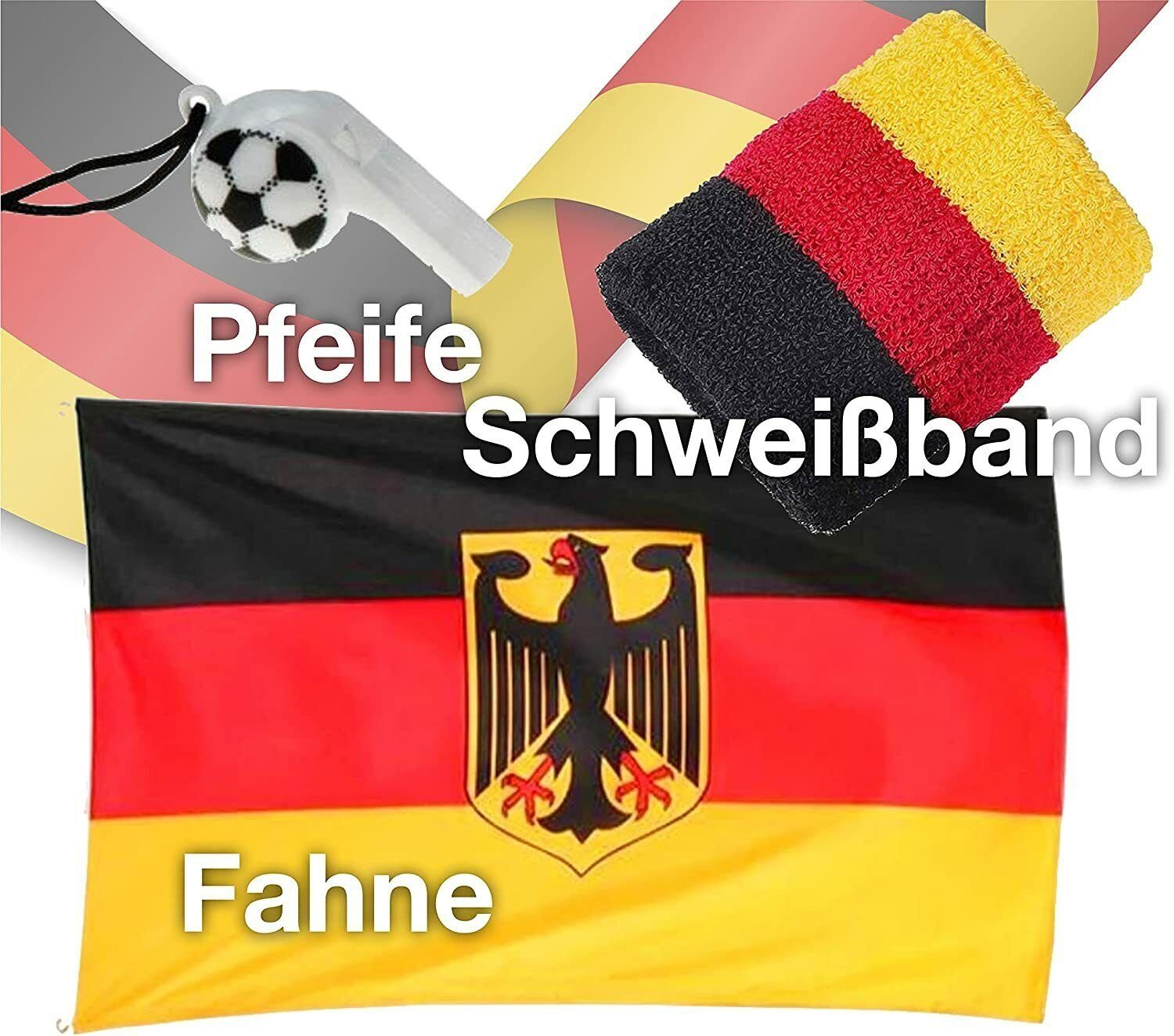 TK Gruppe Fahne XXL Deutschland Set Autozubehör - 7 Teilig - mit Autofahnen (7-St)
