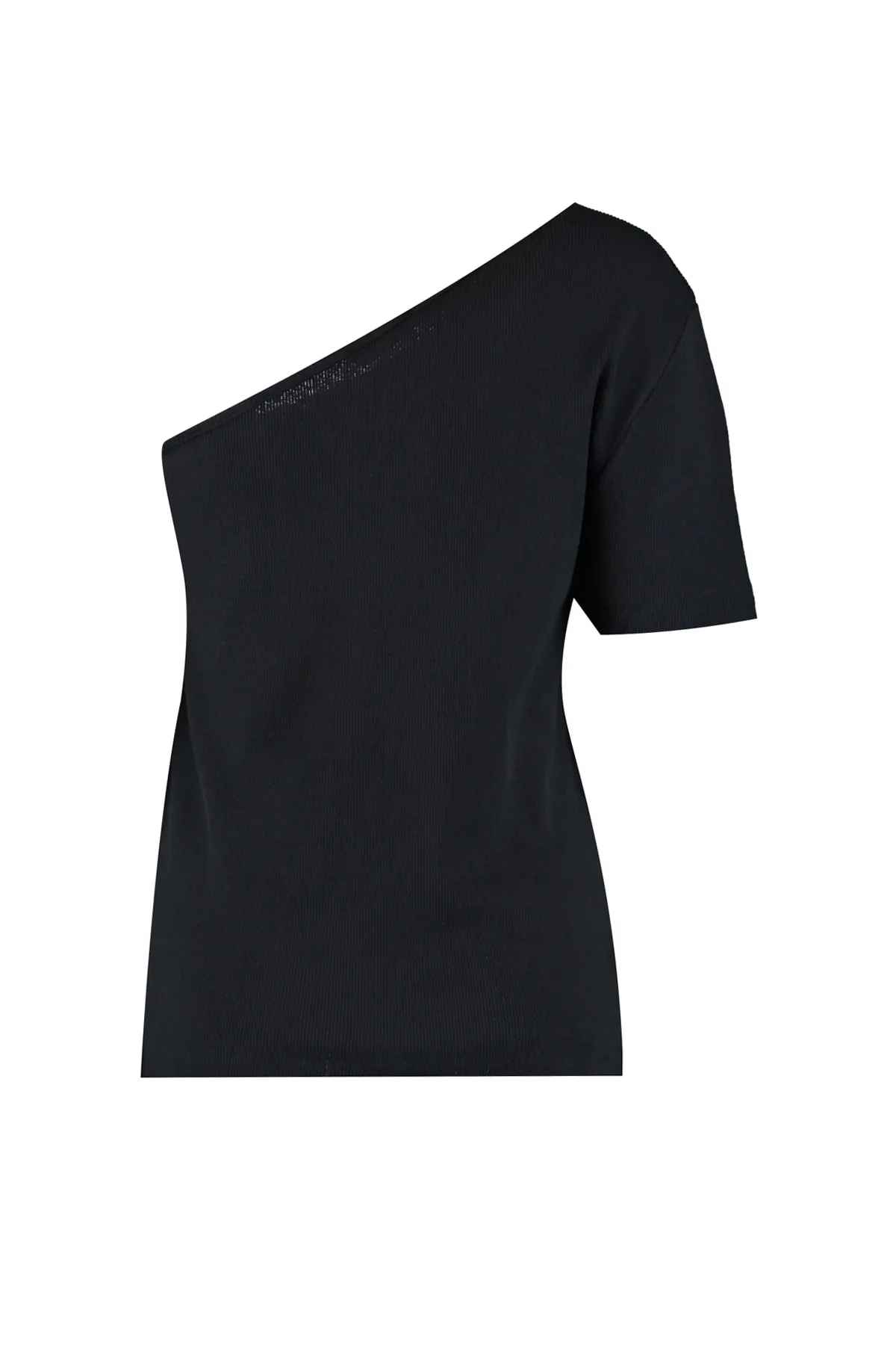 Trendyol Curve  Schwarze One-Shoulder-Strickbluse TBBSS22AF0046