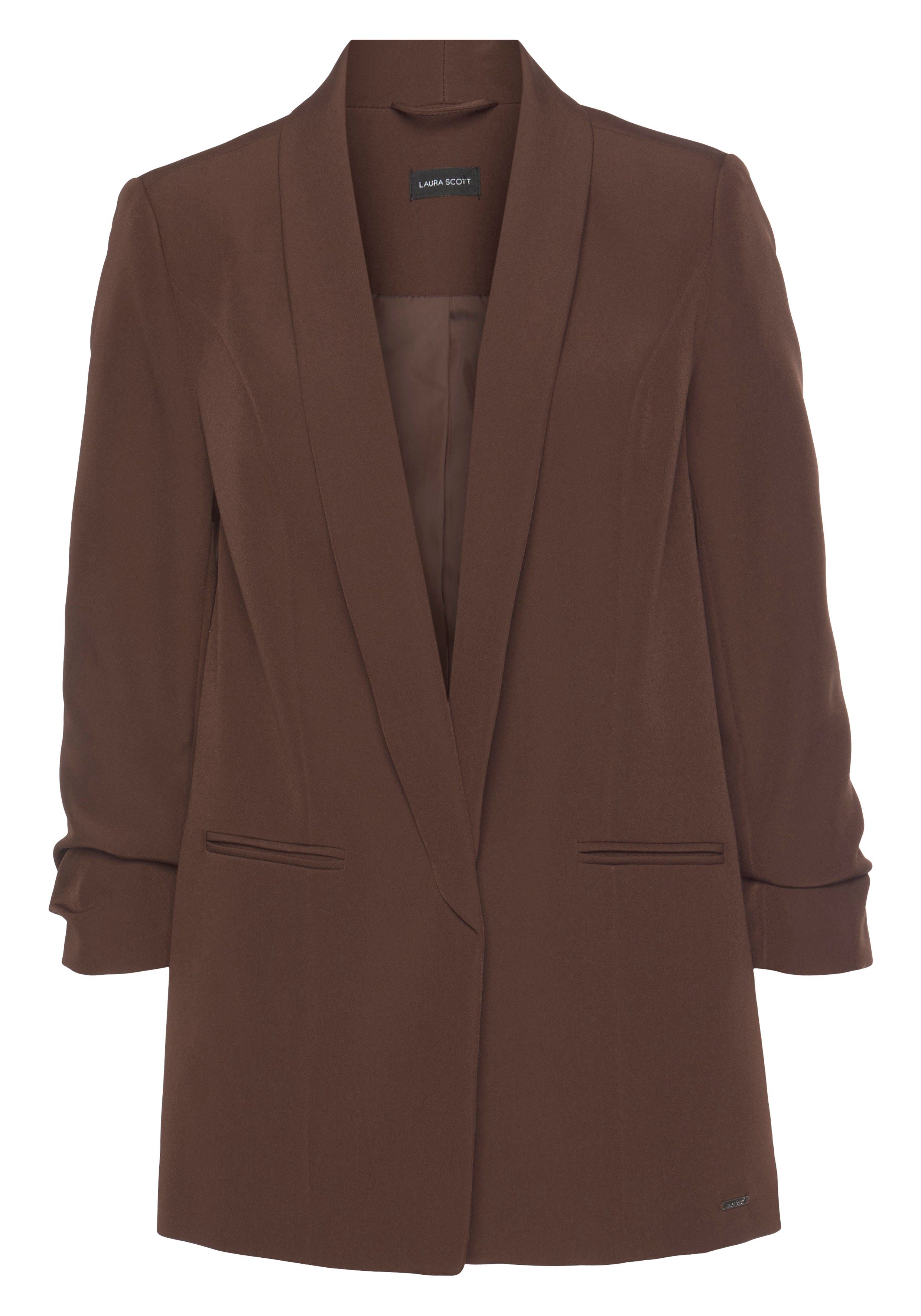 Laura Scott Longblazer mit gerafften Ärmeln
