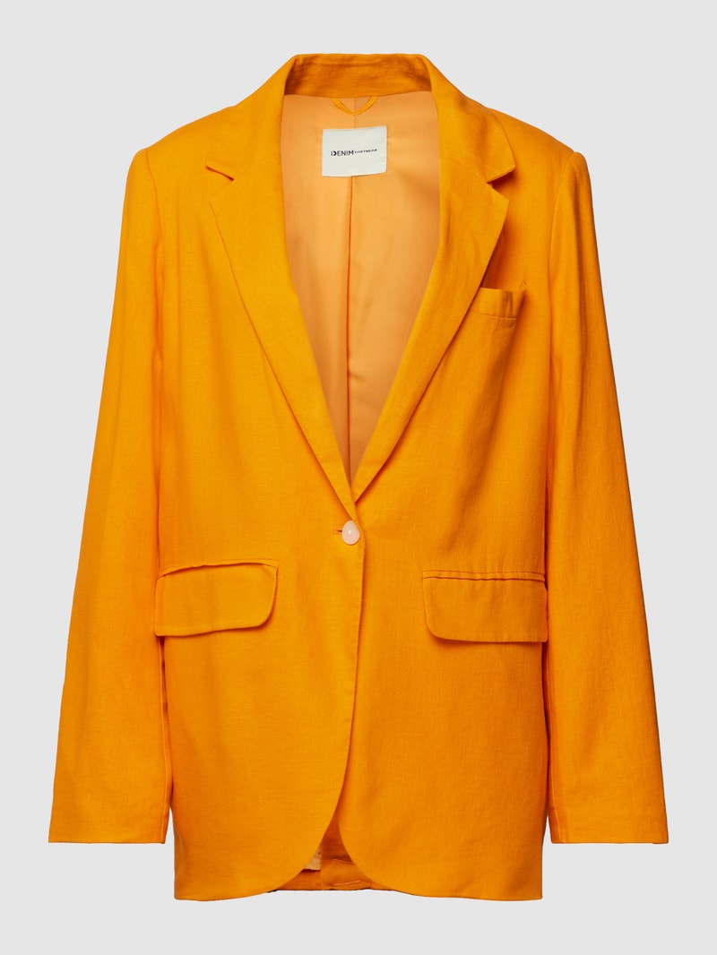 Leinenblazer mit Reverskragen in orange
