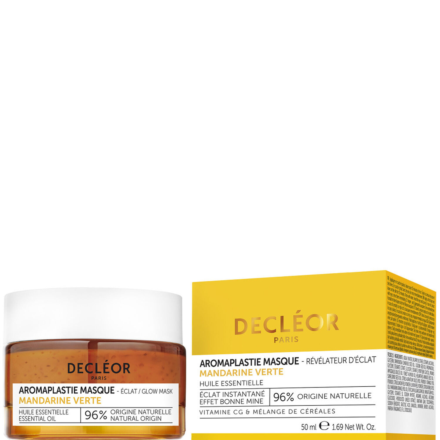 Decléor Aromaplastie Mandarine Verte Masque visage éclat peaux ternes et fatiguées 50 ml