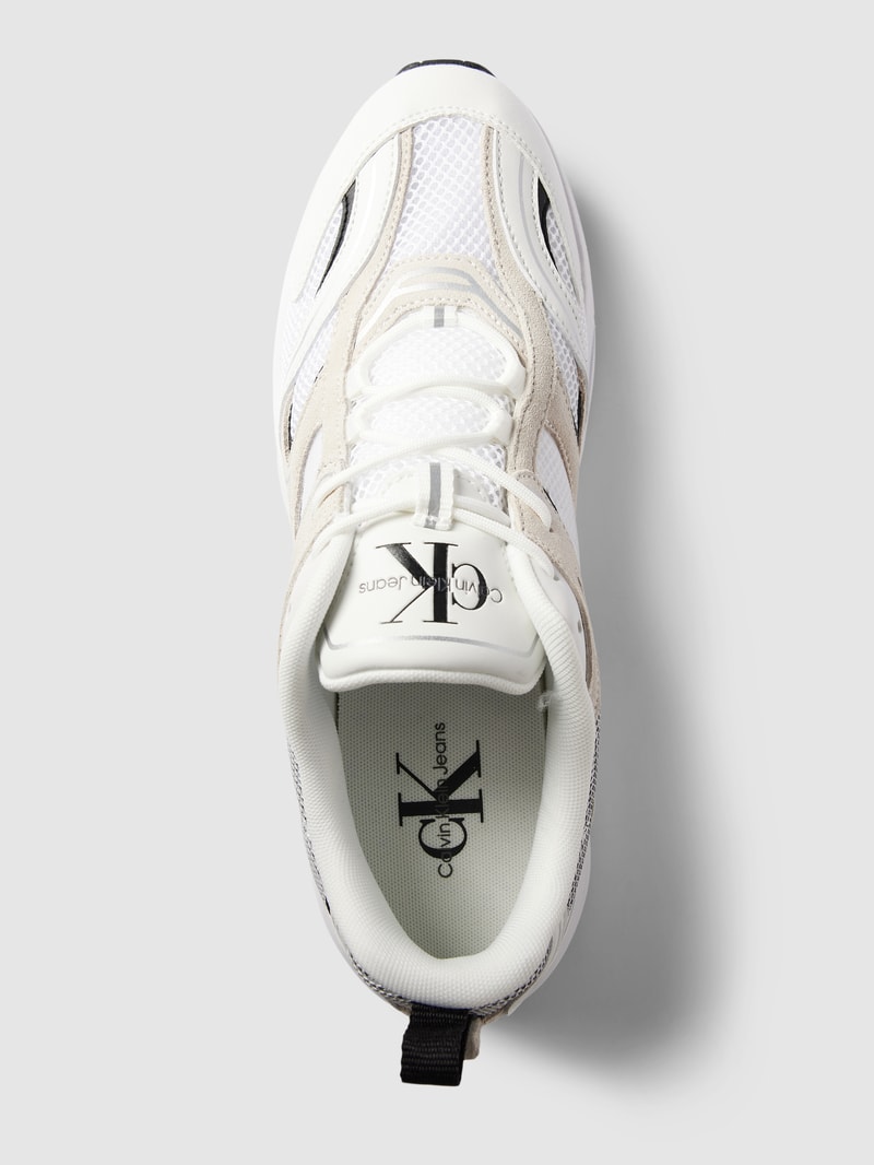 Sneaker mit Label-Details Modell 'RETRO' in weiss