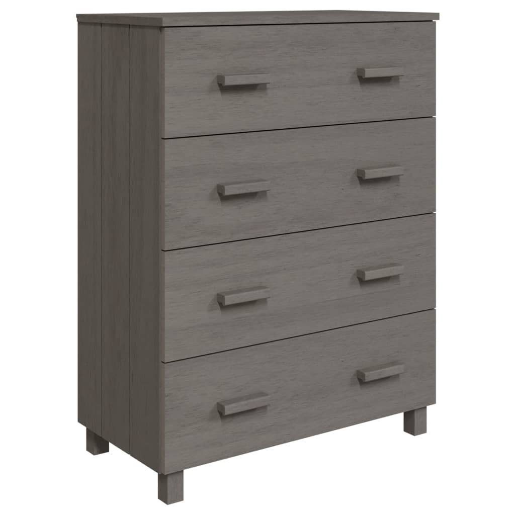 vidaXL Sideboard Sideboard HAMAR Hellgrau 79x40x103,5 cm Massivholz Kiefer (1 St)