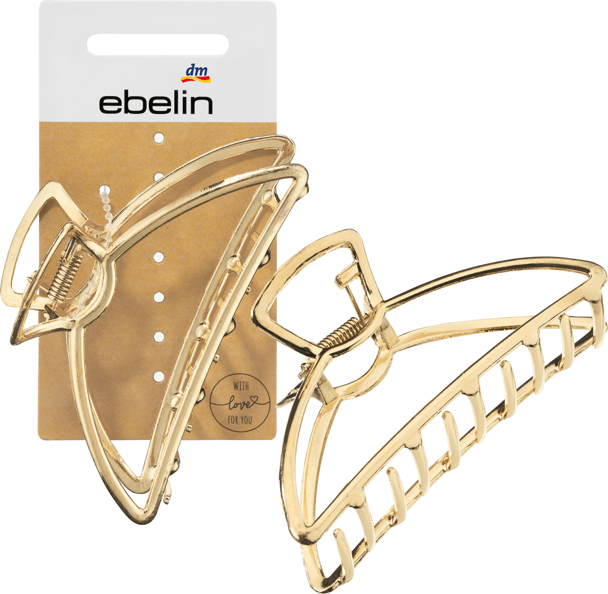 Haarklammer Metall Gold-Optik, 1 St
