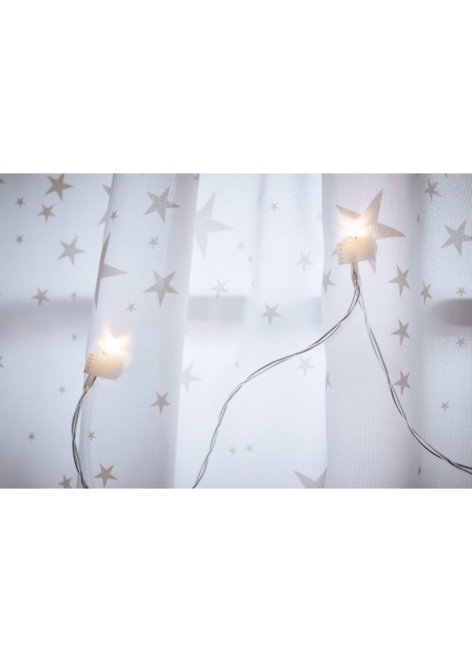 LED Scheibengardine Sterne Druck