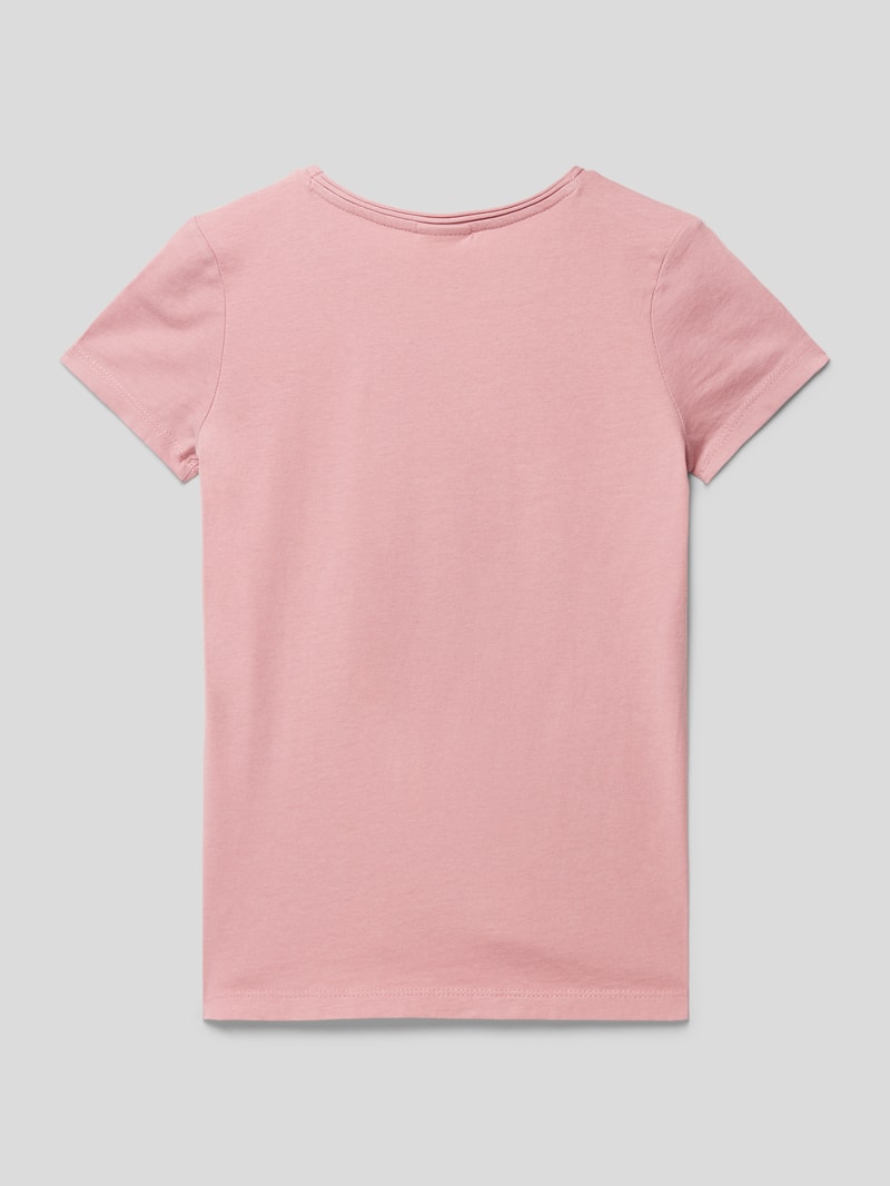 T-Shirt mit Motiv-Print in hellrosa