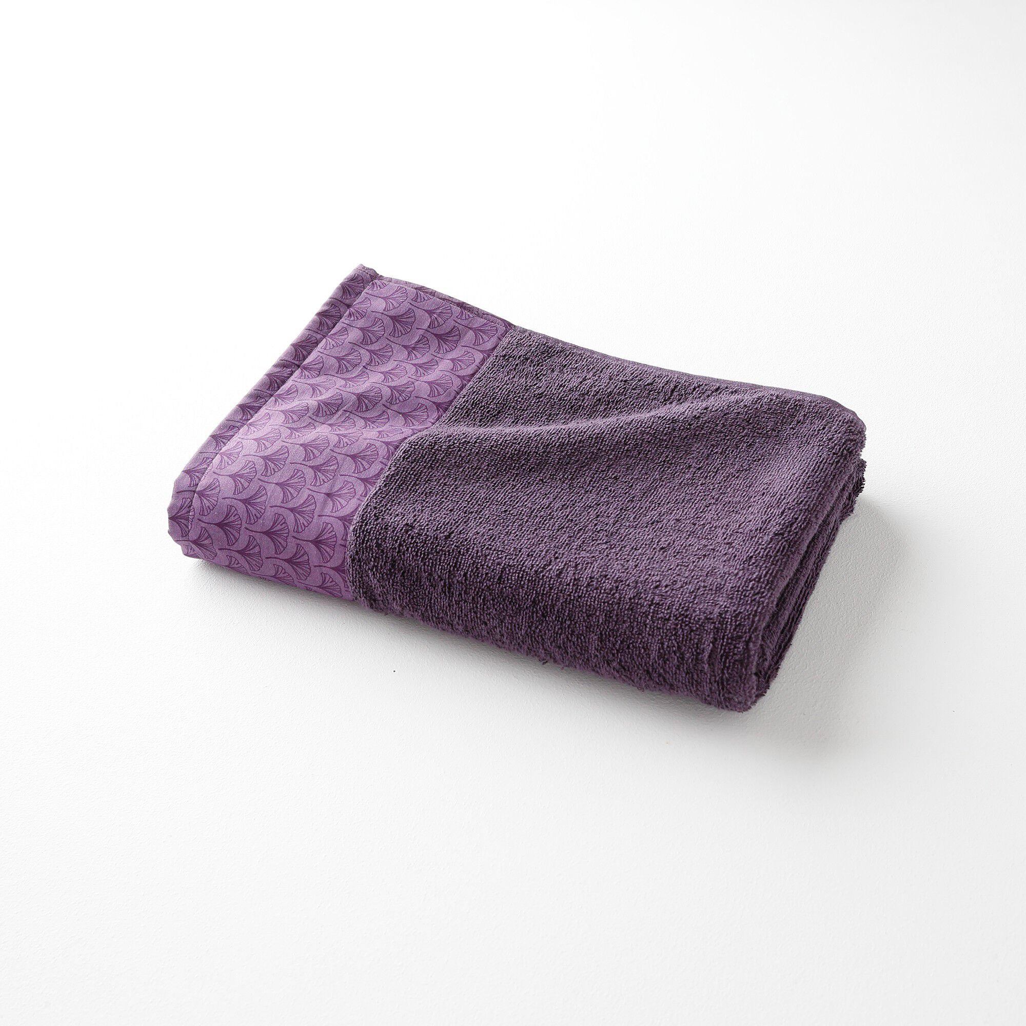 Éponge bouclette 420g/m² liteau imprimé ginkgo