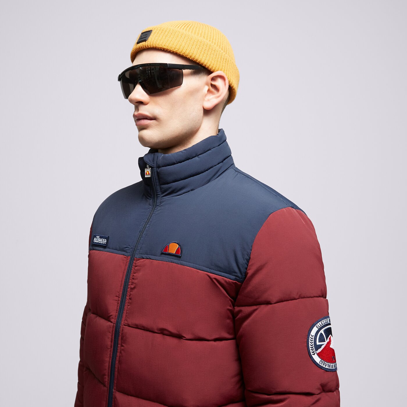 ELLESSE DAUNENJACKE NEBULA BRGND/NAVY PADDED JACKET Dunkelrot