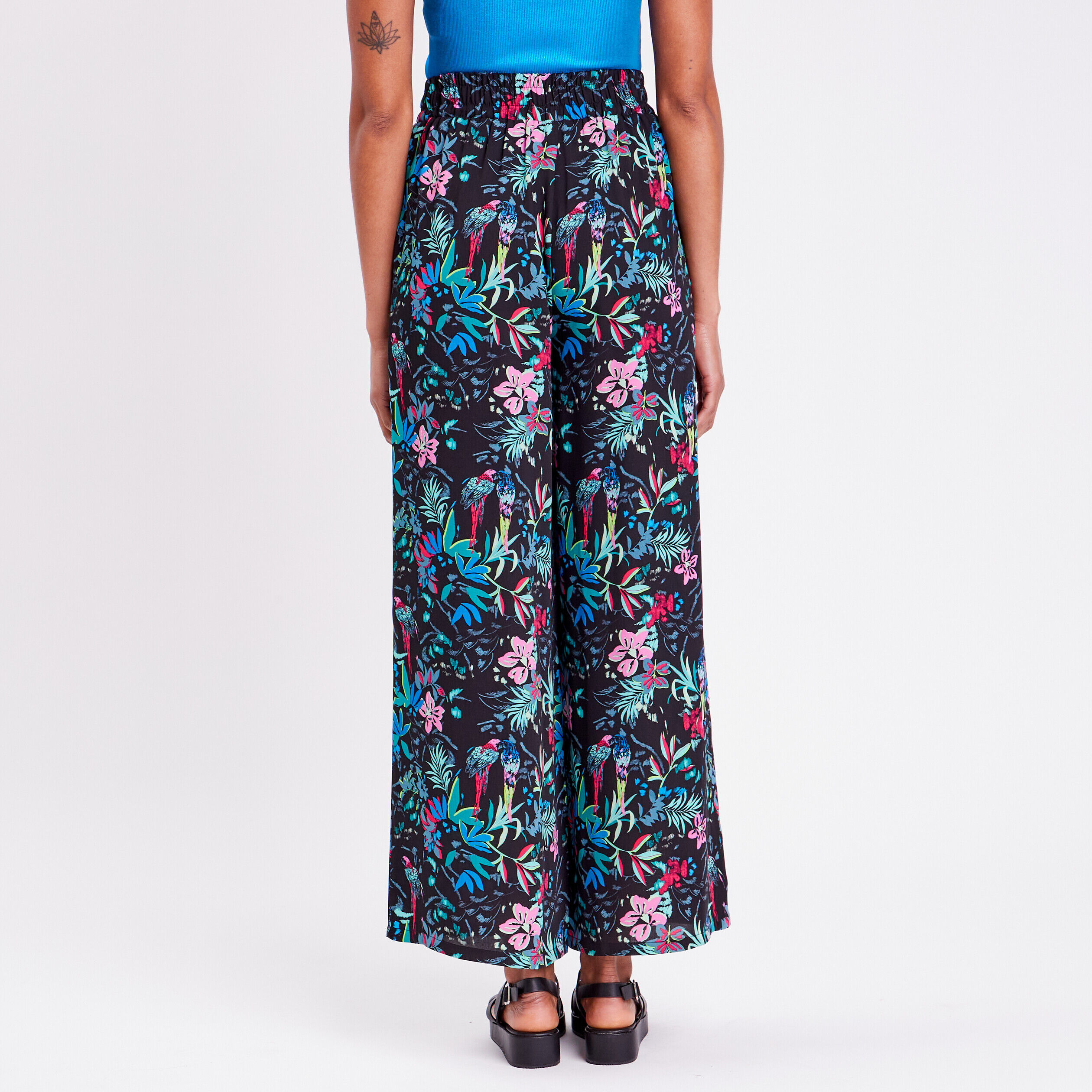 Pantalon ample fluide noir femme | Cache Cache