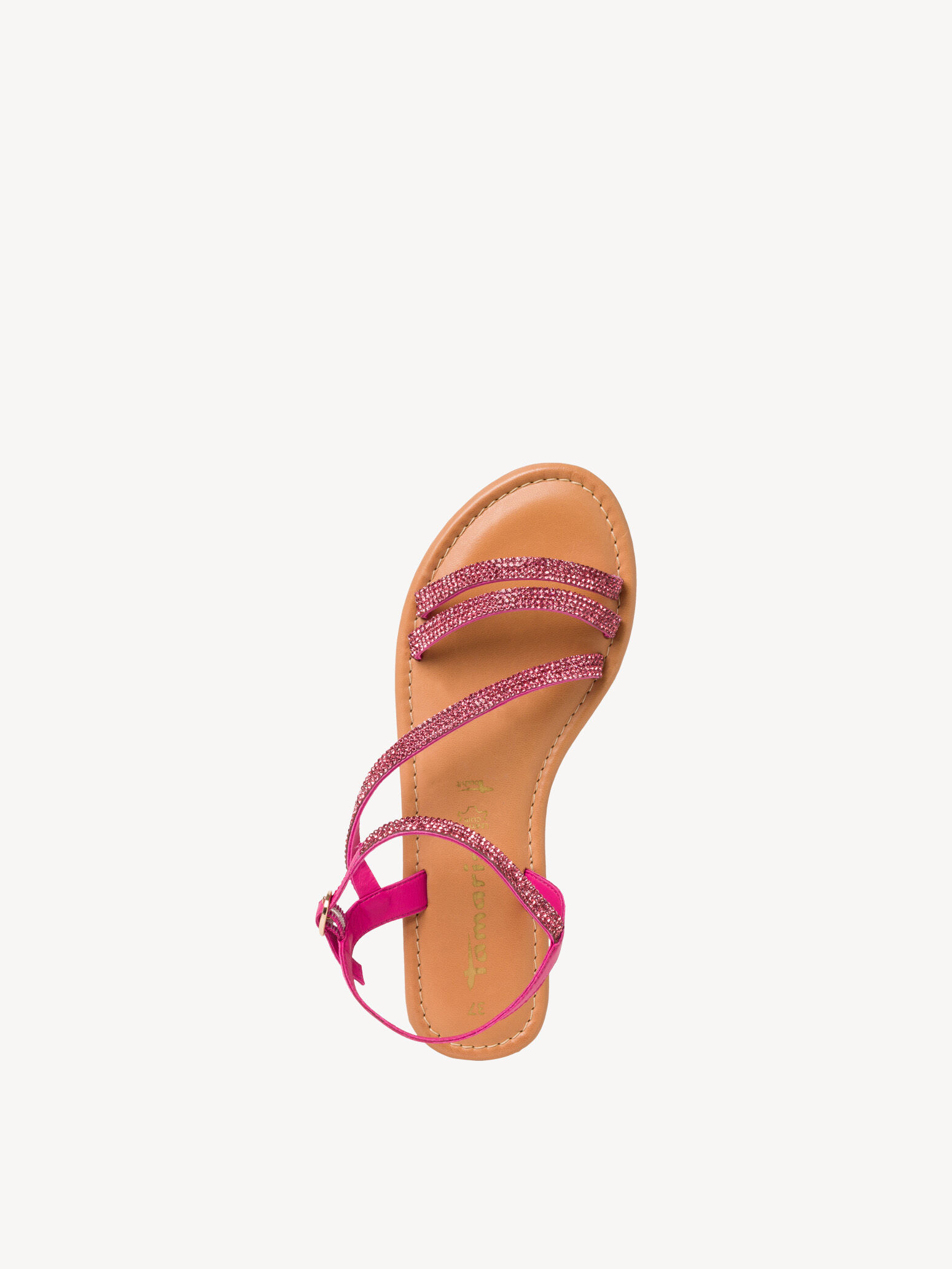 Sandale en cuir - rose fuchsia