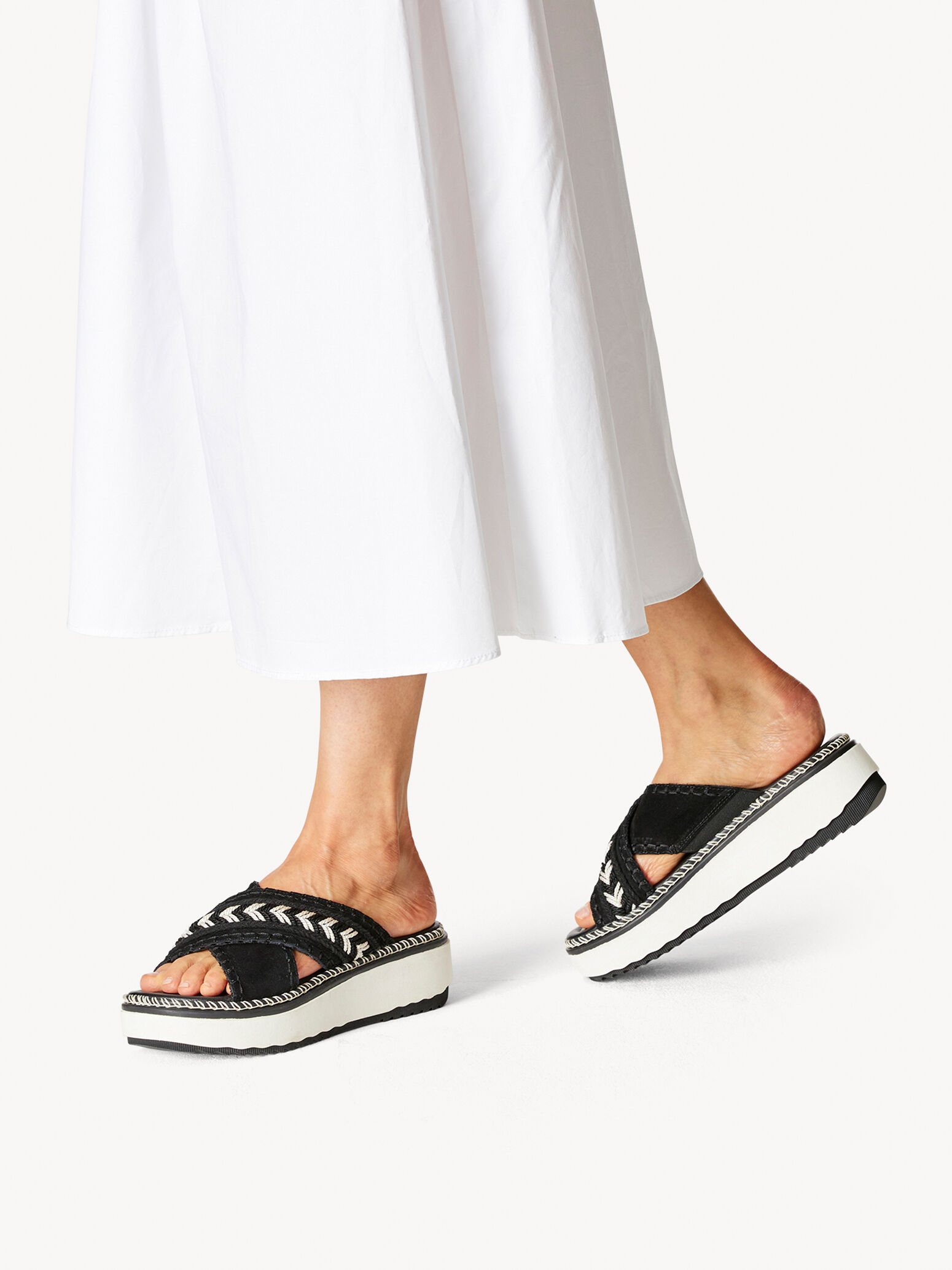 Mule en cuir - noir