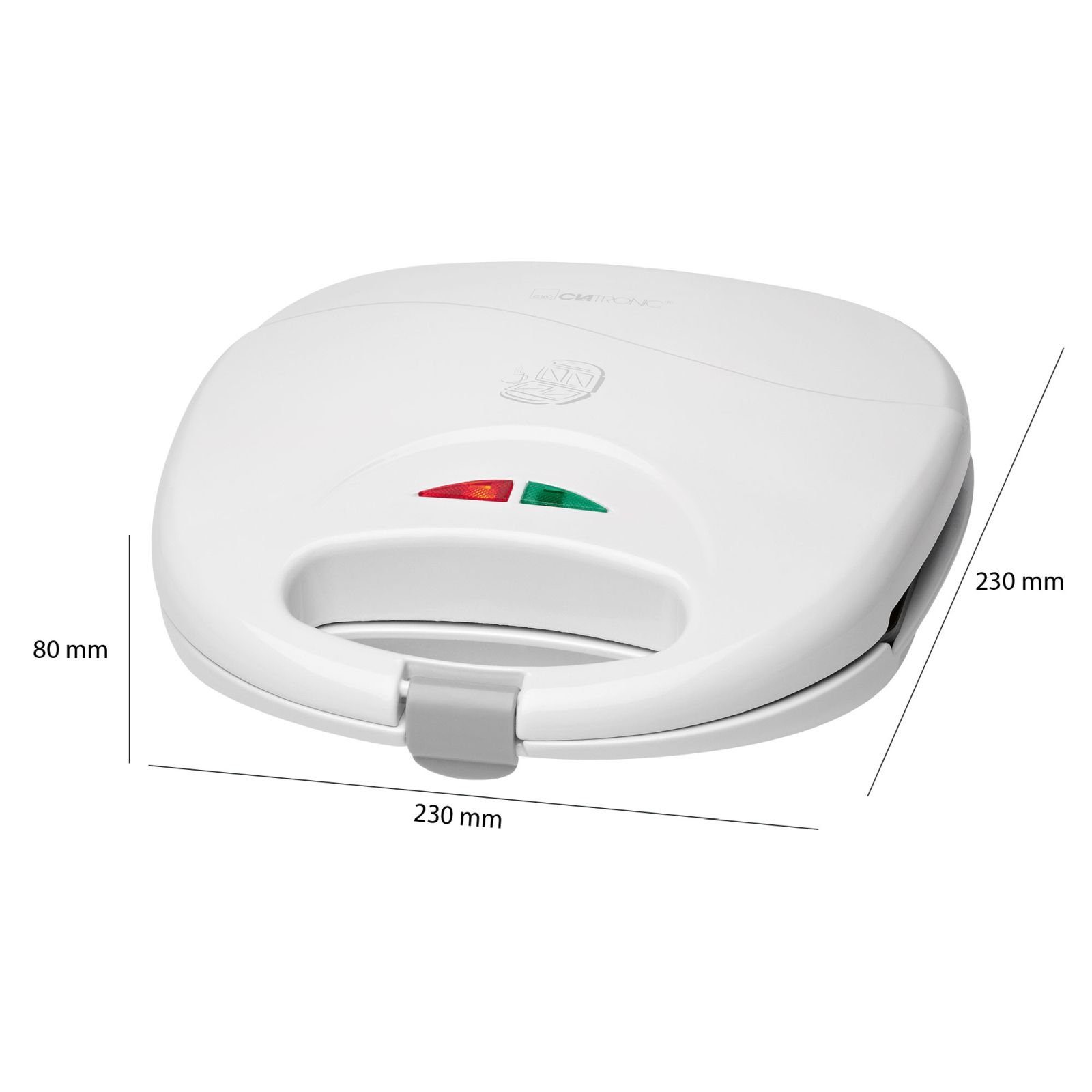 CLATRONIC Sandwichmaker CLATRONIC 2-Scheiben Sandwich-Toaster 750 W Sandwichmaker ST 3477 weiß