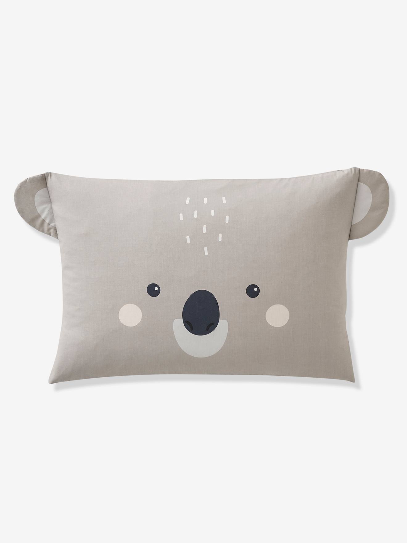 Vertbaudet Bio-Kollektion: Kinder Bettwäsche-Set KOALA Oeko Tex - grau/wollweiß