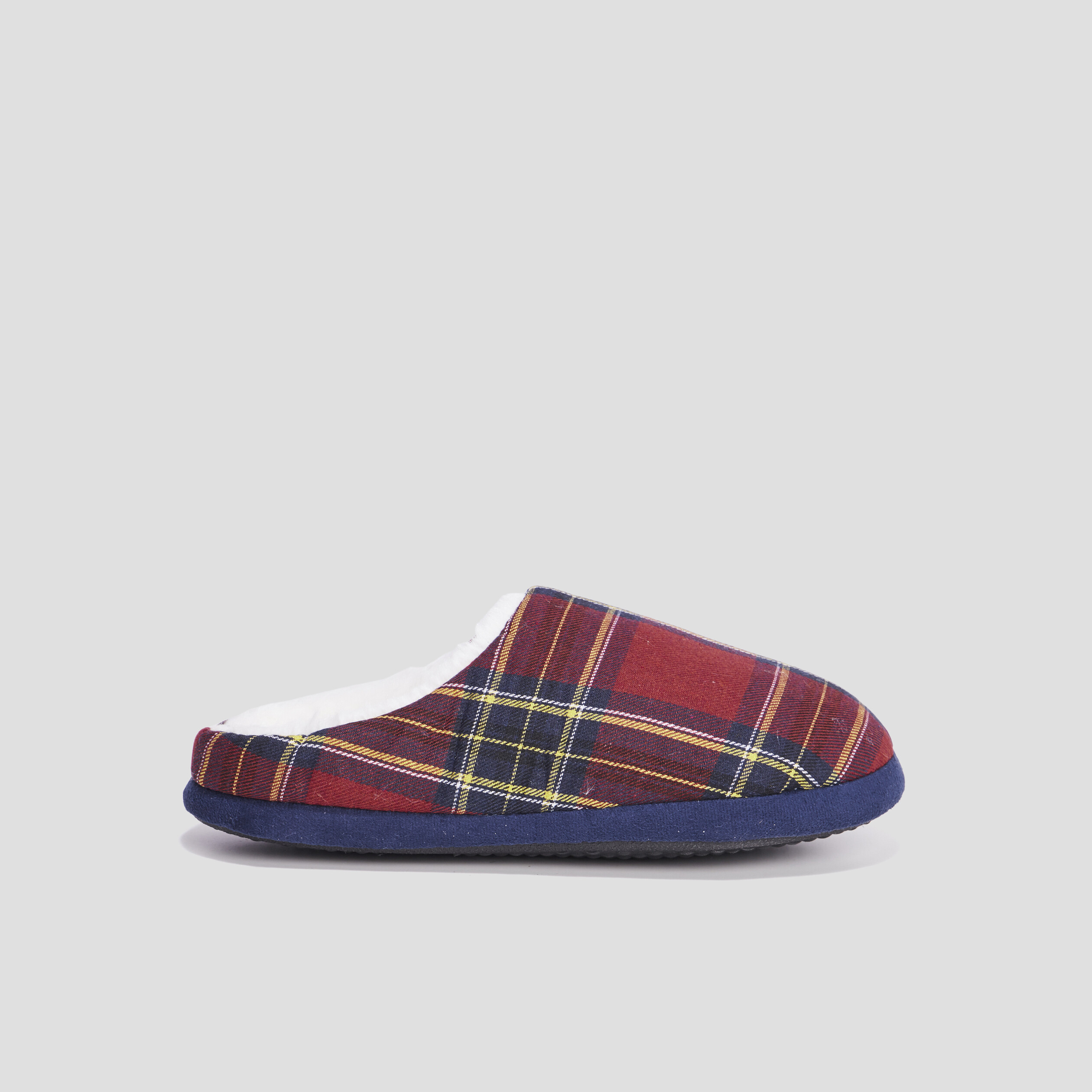 Chaussons mules fourrés multicolore homme | La Halle
