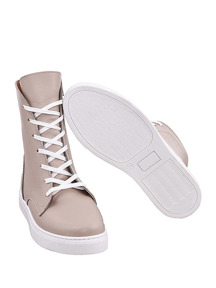 Noosy Leder-Boots in Beige günstig kaufen 39