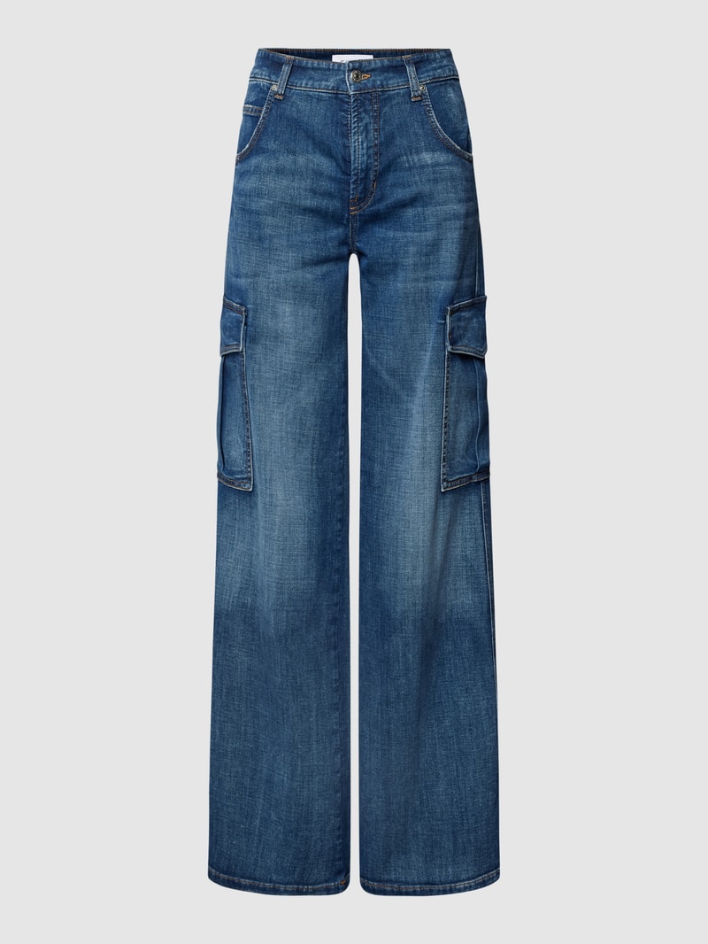 Bootcut Jeans mit Cargotaschen Modell 'AIMEE' in blau