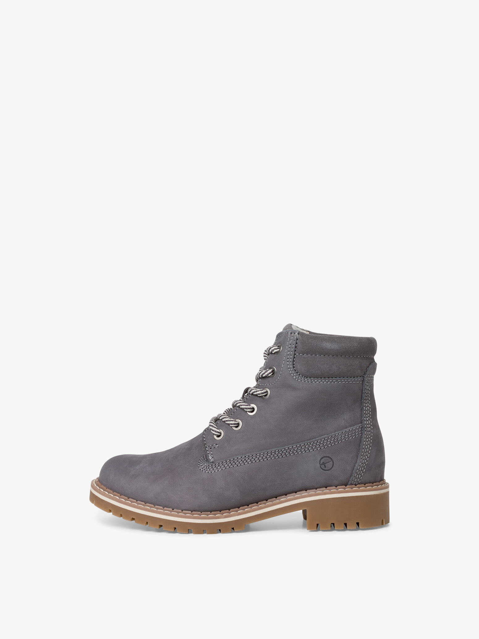 Bottine en cuir - gris doublure chaude