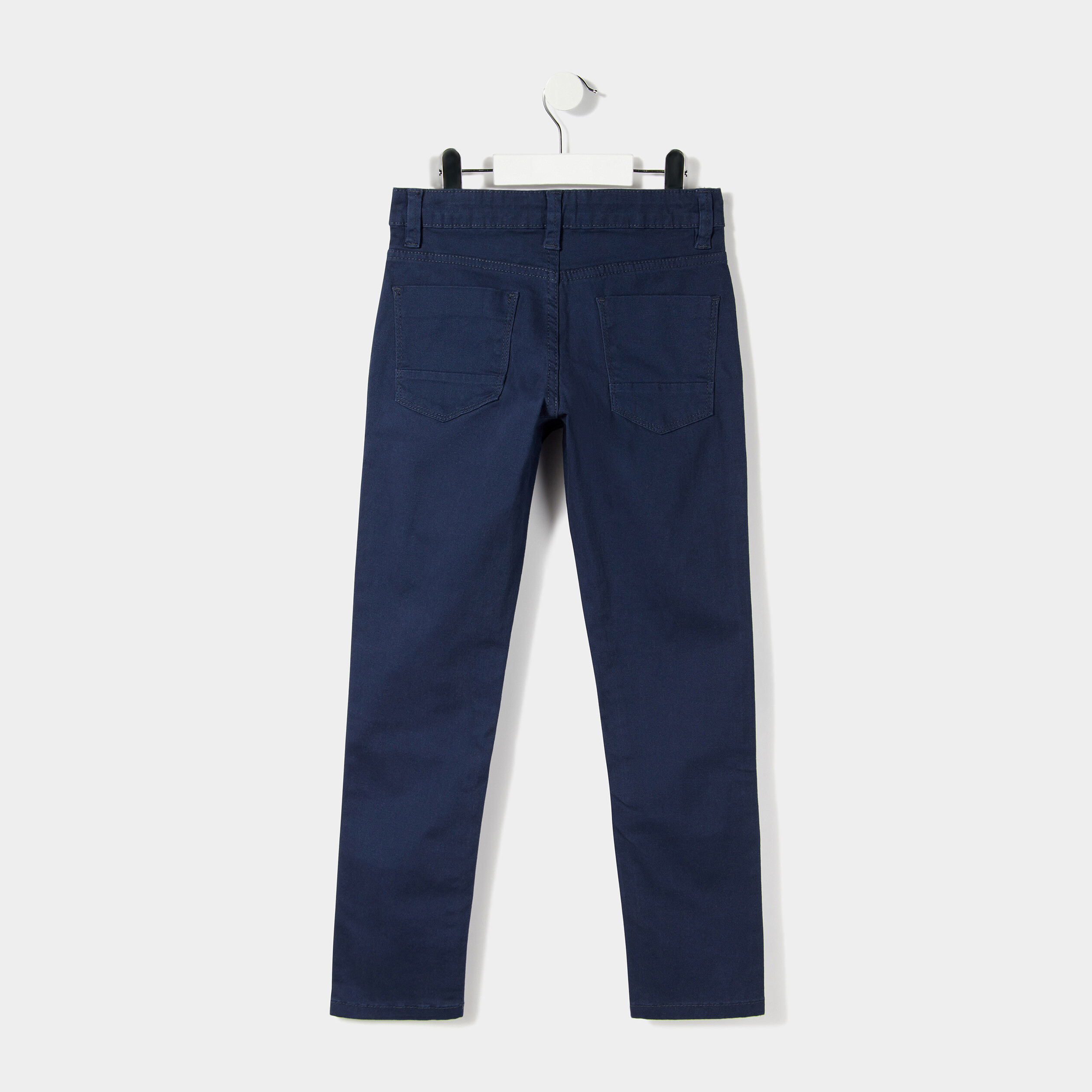Pantalon slim stretch bleu marine garçon | La Halle