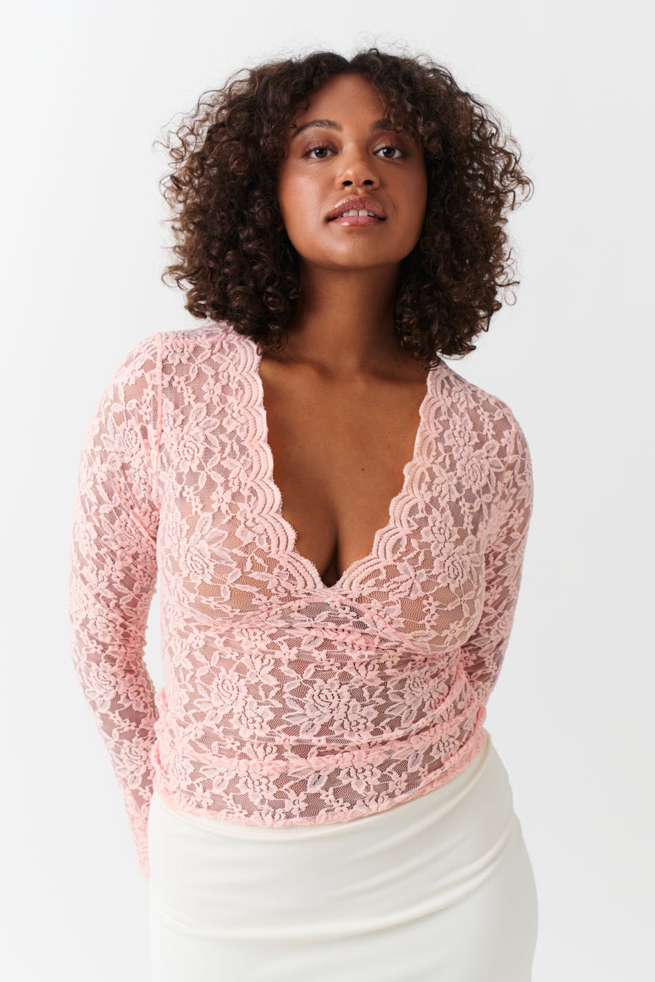 V-neck lace top