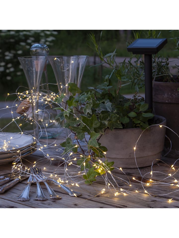 MARELIDA LED Solar Lichterkette Draht 100 LED L: 9,9m in silber günstig kaufen onesize