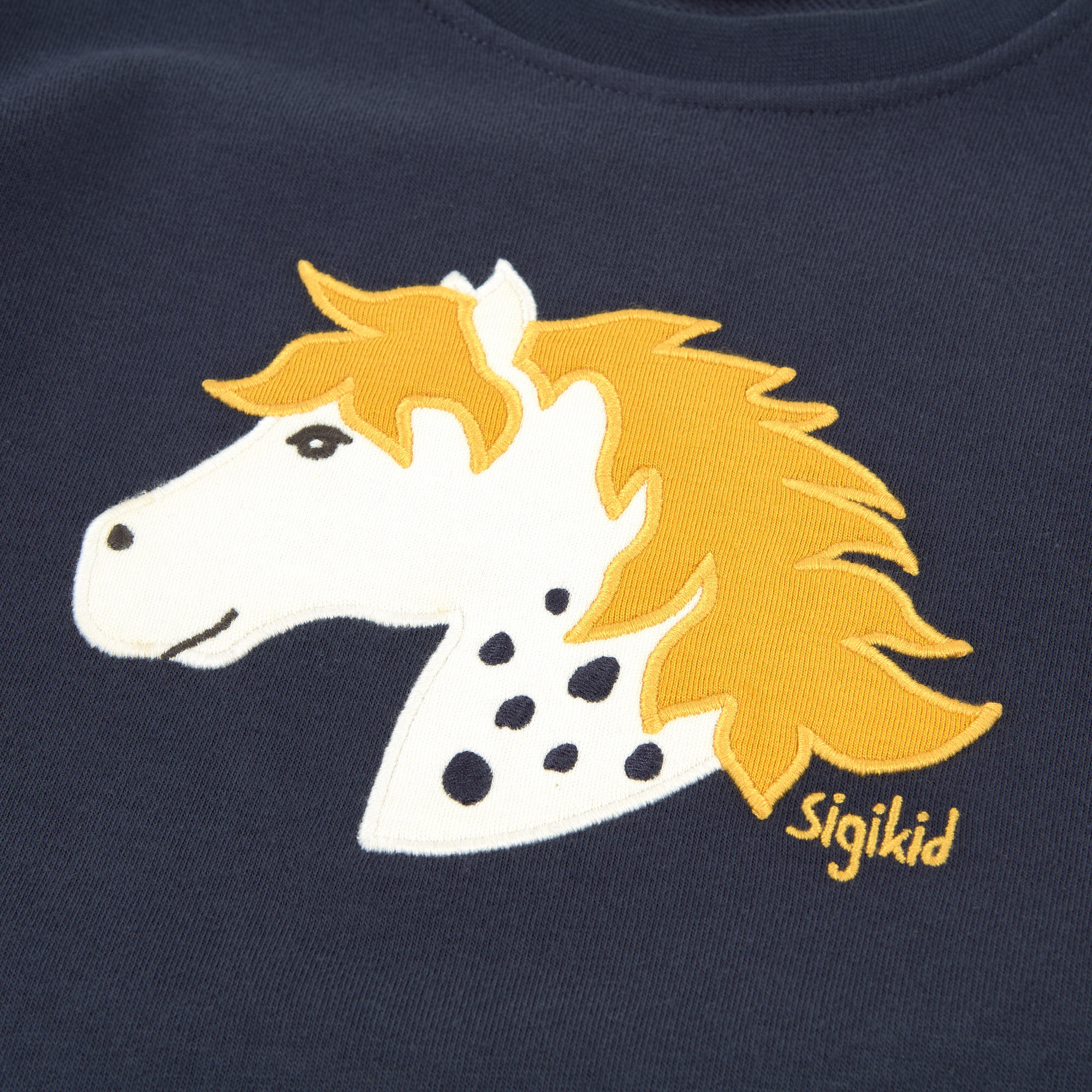 Dunkelblaues Kinder Sweatshirt Pony
