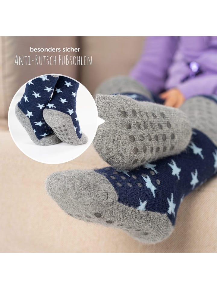 LaLoona Krabbelstrumpfhose - Sterne Marine - in blau,grau günstig kaufen