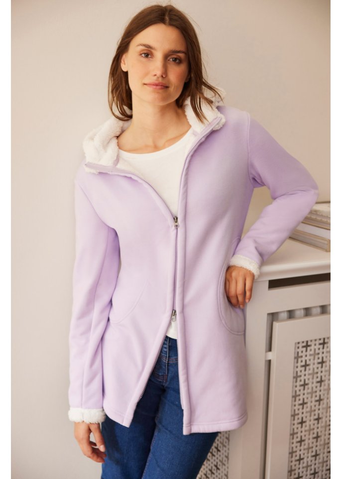 Sweatjacke mit Teddyfell