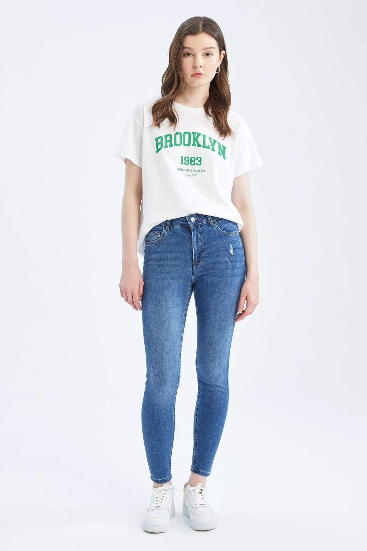 DeFacto  Rebace Skinny Fit Jeanshose mit zerrissenen Details