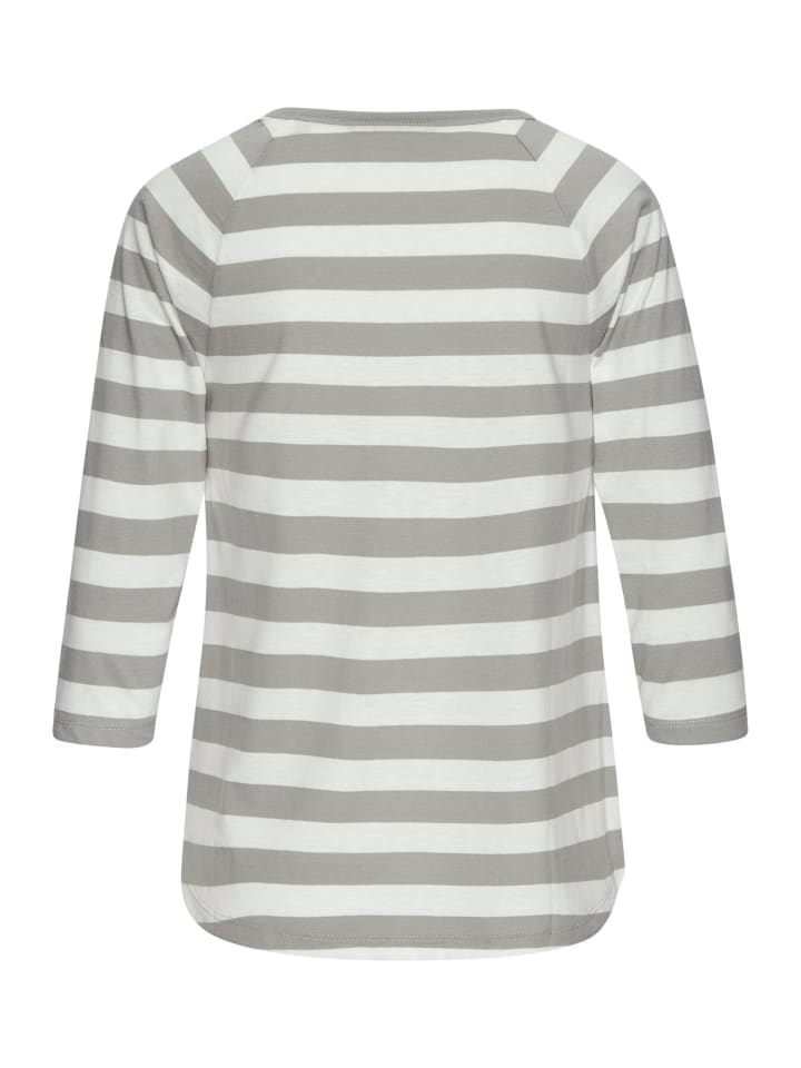 ELBSAND 3/4-Arm-Shirt in creme-taupe gestreift günstig kaufen