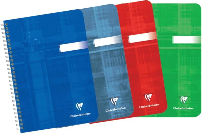 Clairefontaine Notizbuch DIN A5 Kariert Spiralbindung Pappe Grün Nicht perforiert 180 Seiten