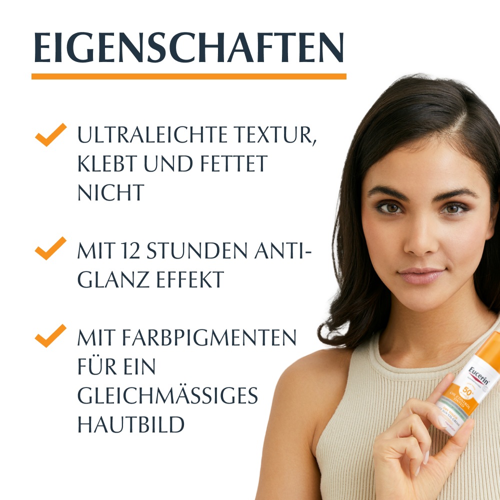 Sun Oil Control tinted Creme LSF 50+ hell