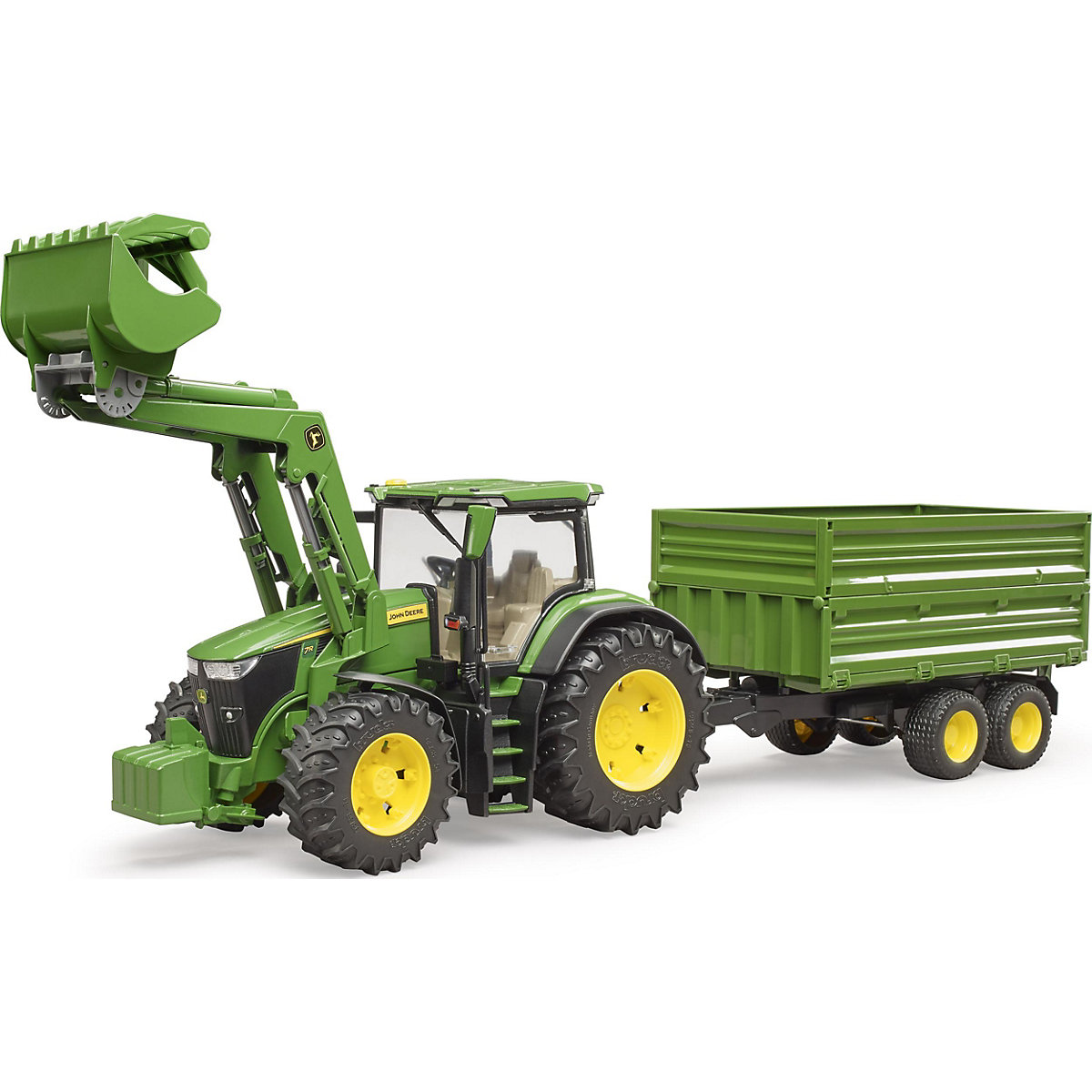 BRUDER Traktor John Deere mit Anhänger 1:16