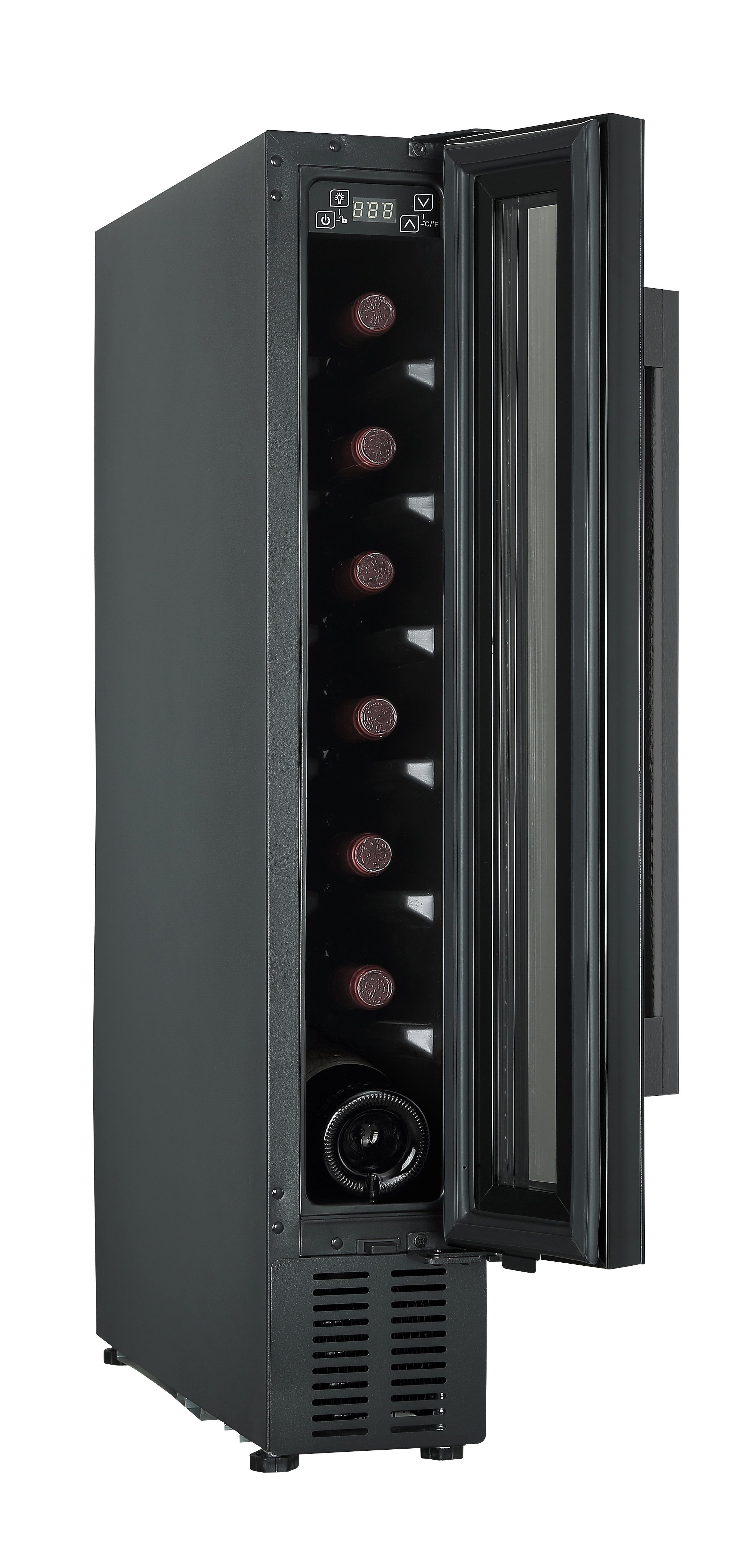 PKM Unterbauweintemperierschrank PKM UWTS20-7G,LED-Beleuchtung, 2 Temperaturzonen, regelbares Thermostat