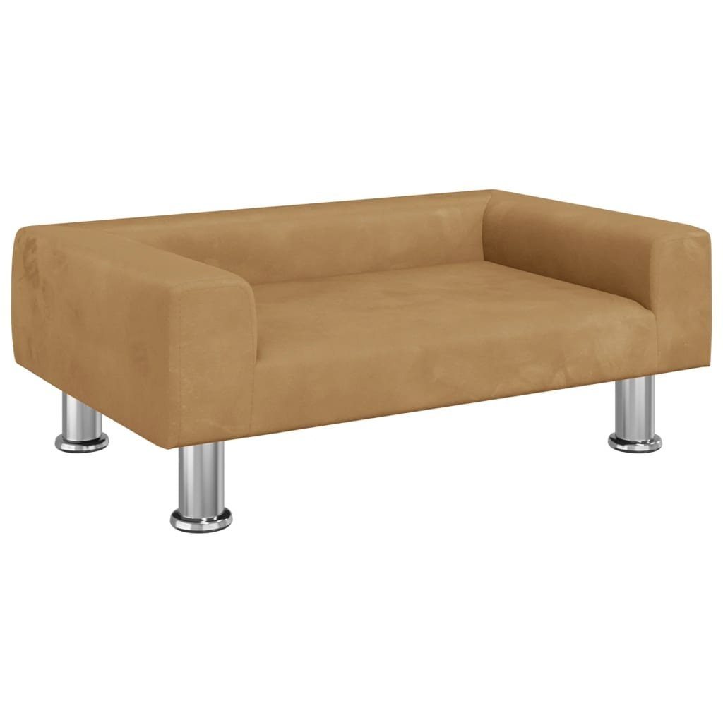 vidaXL Kindersofa Kindersofa Braun 70x45x26,5 cm Samt Kindercouch Kindermöbel Kinderzimm