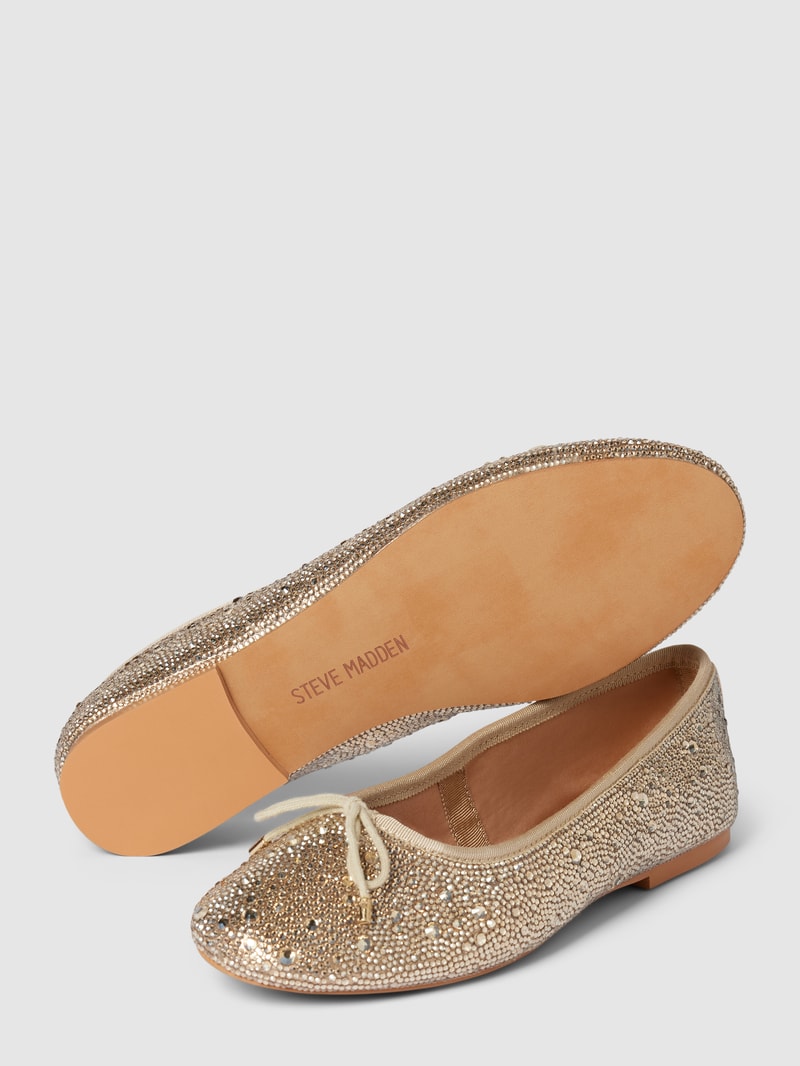 Ballerinas mit Ziersteinbesatz in gold