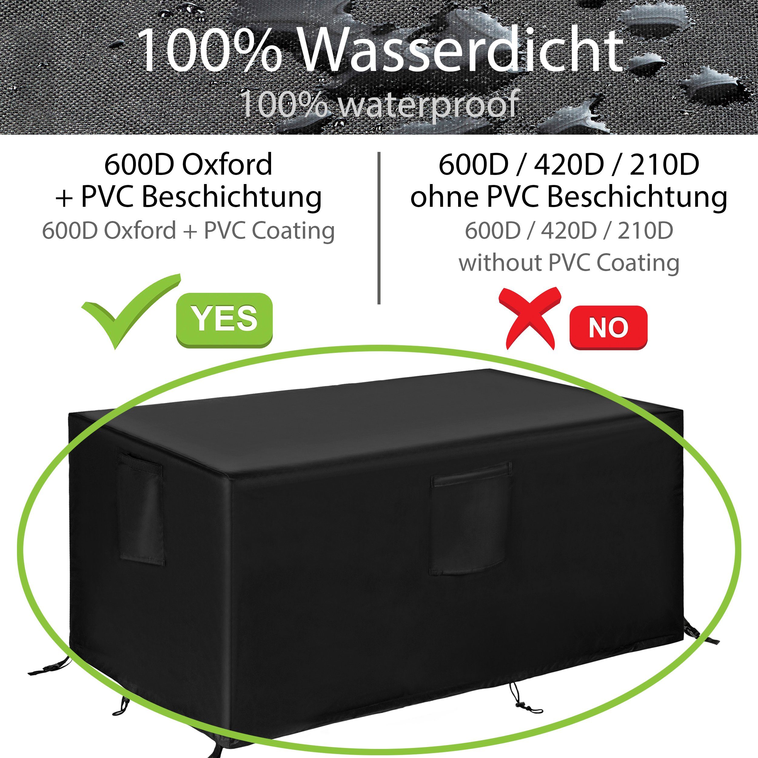 ONVAYA Gartenmöbel-Schutzhülle Gartenmöbel Abdeckung mit Belüftung wasserdicht, Abdeckhülle