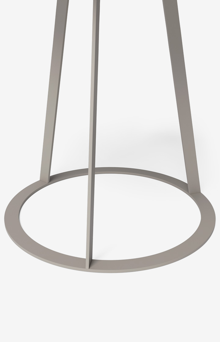 Beistelltisch JOOP! ROUND mit lackierter Holzfaserplatte, 45 x 47 cm in Taupe