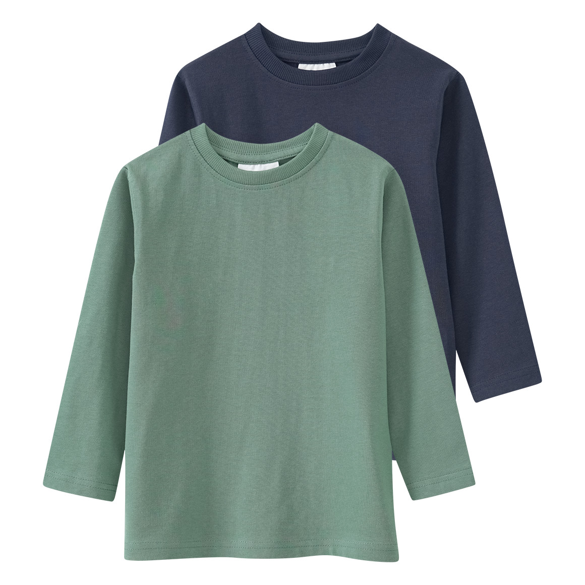 2 Jungen Langarmshirts im Basic-Look