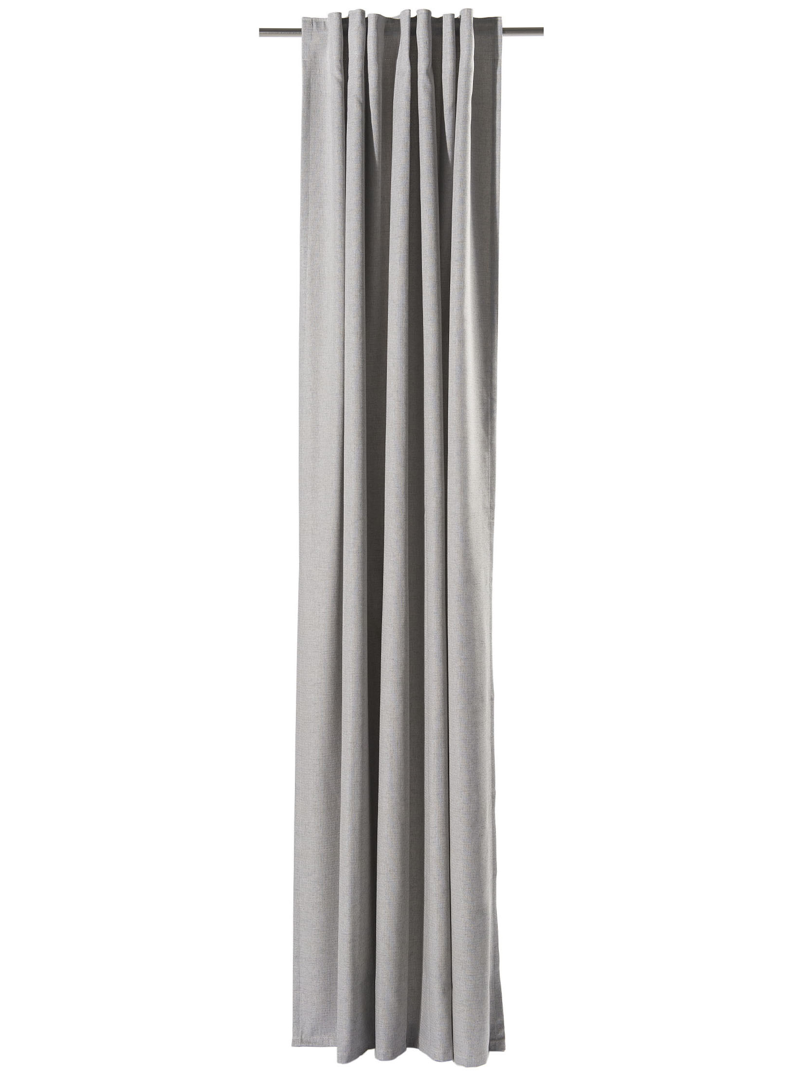 Sunna Vorhang mit Gardinenband, Silber