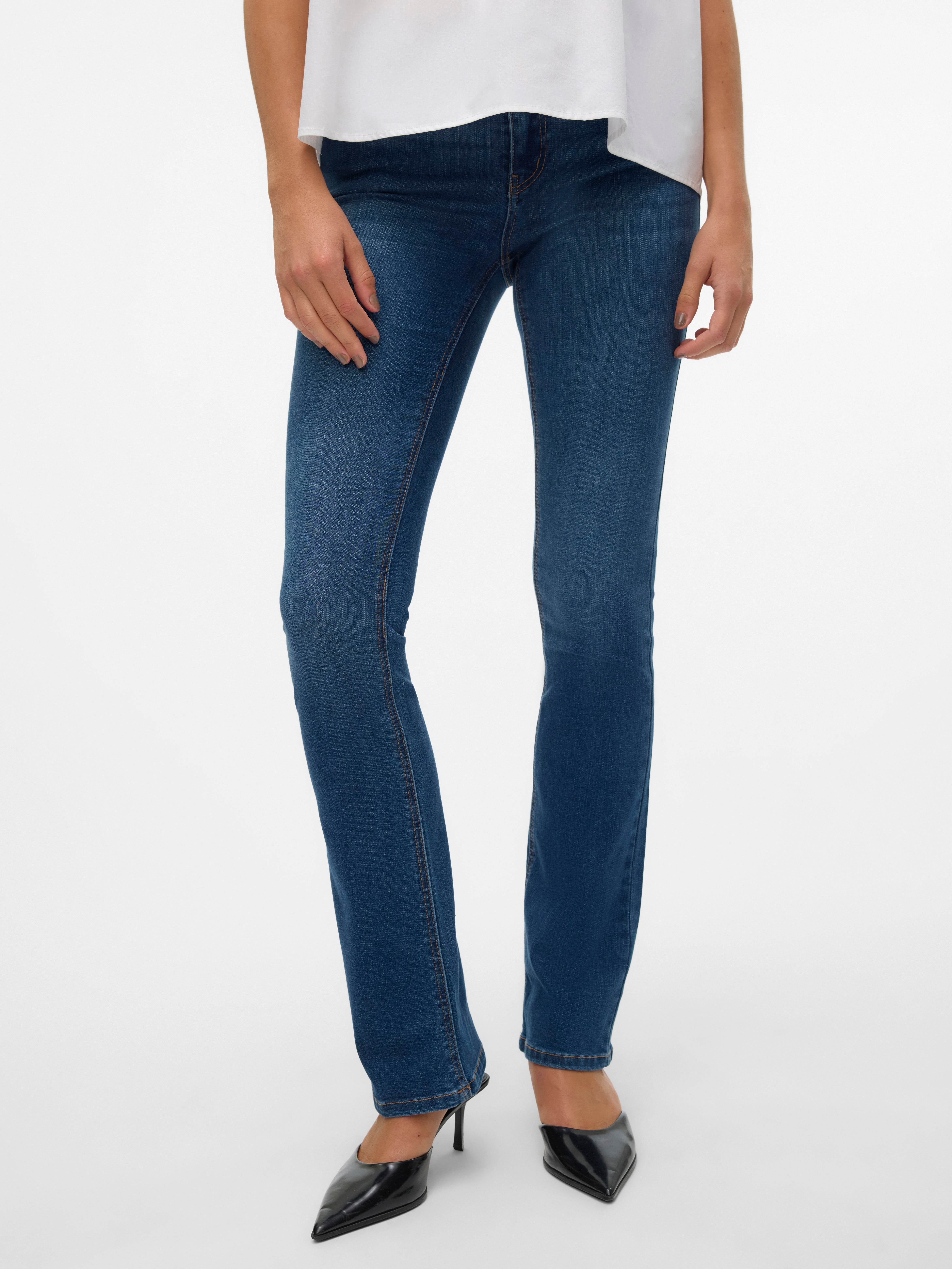 VMSYLVIA Niedrige Taille Ausgestellt Jeans