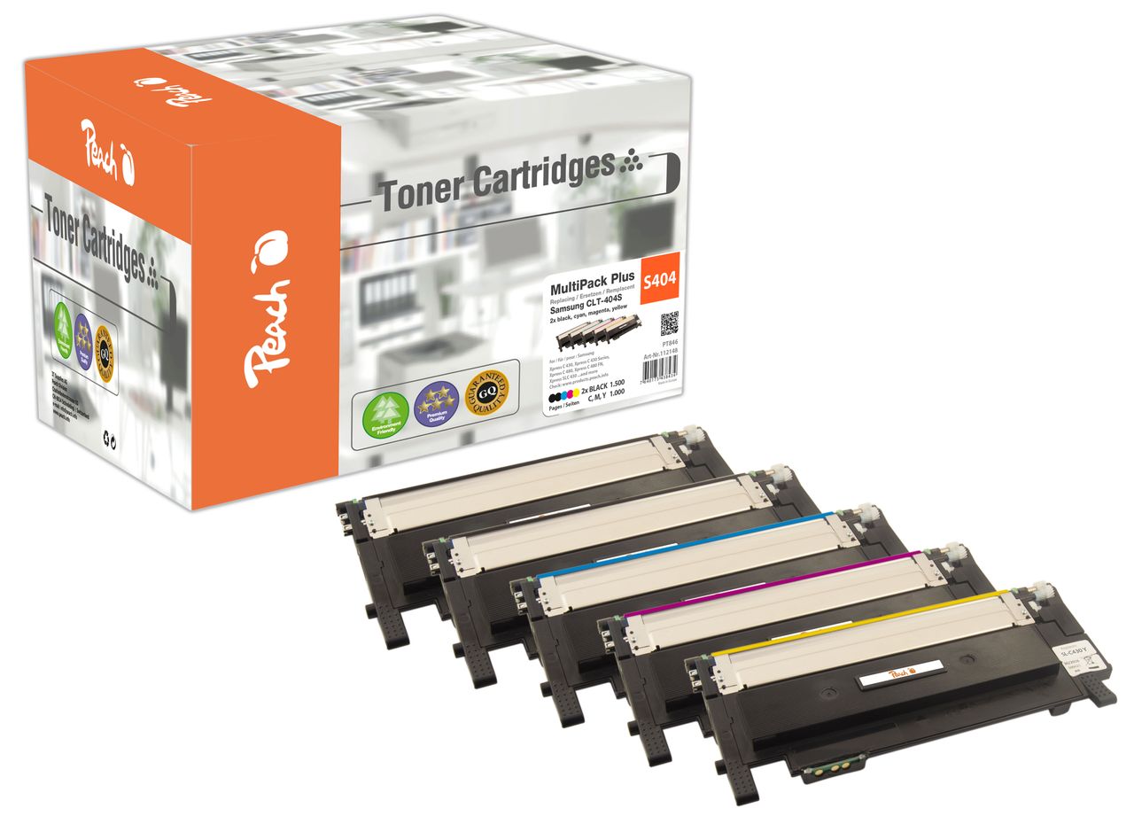 Peach Spar Pack Plus Tonermodule ersetzt Samsung CLT-P404C