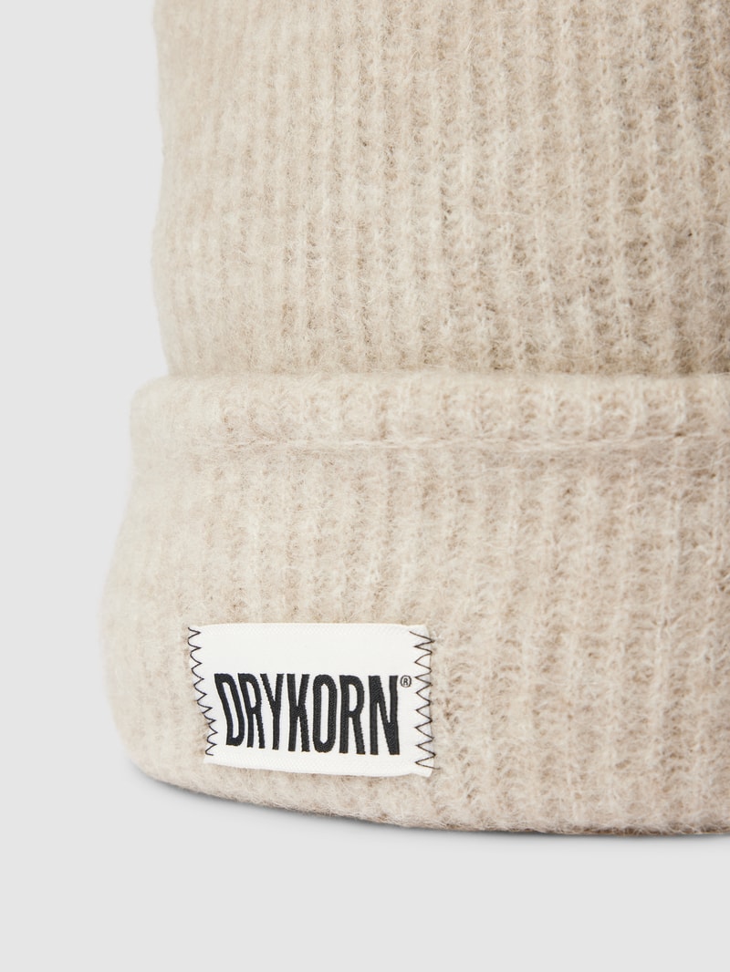 Mütze mit Label-Patch Modell 'LOAH' in beige meliert