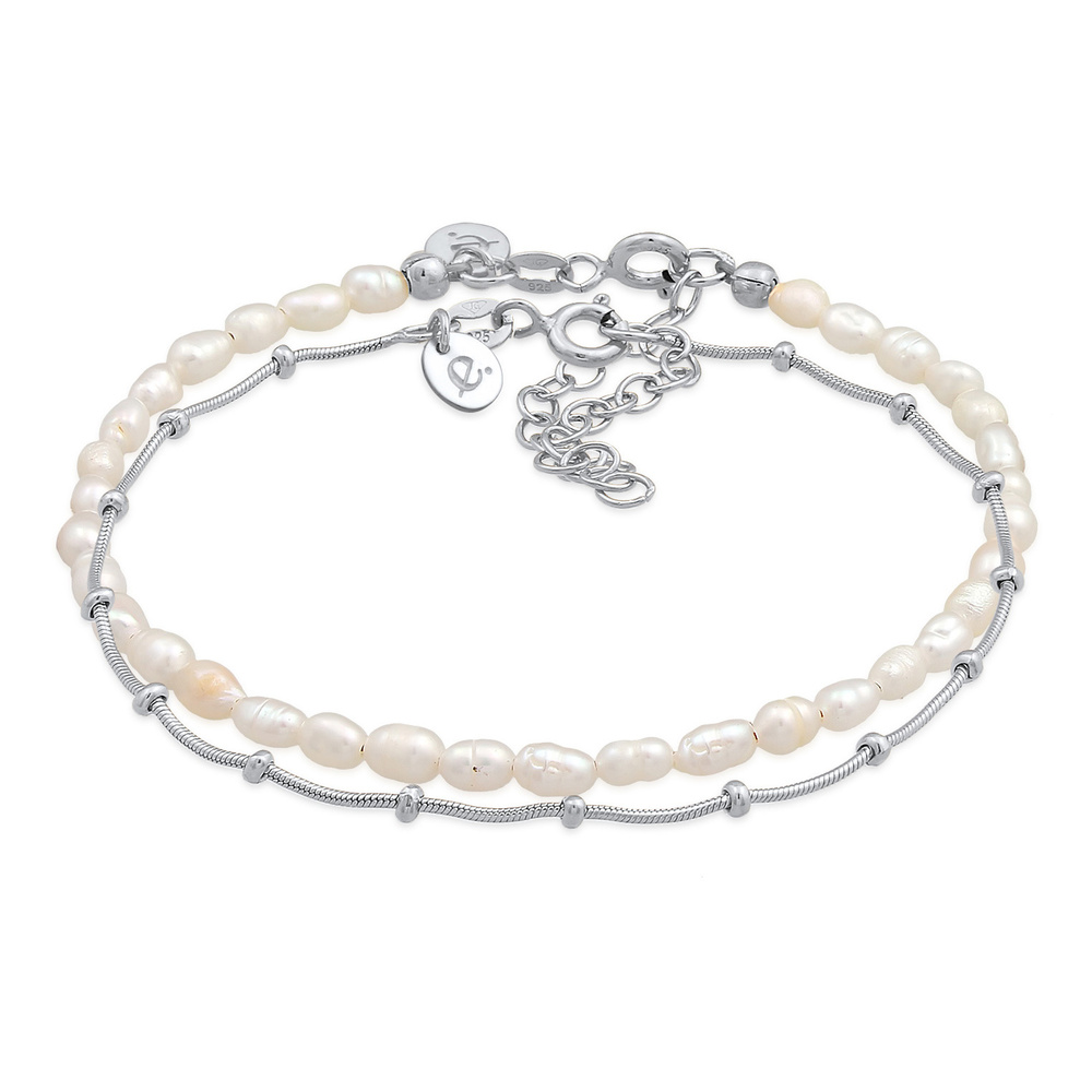 Elli PREMIUM Elli PREMIUM Bracelet Femmes boules de base set de 2 avec perles d'eau douce en a Bracelet