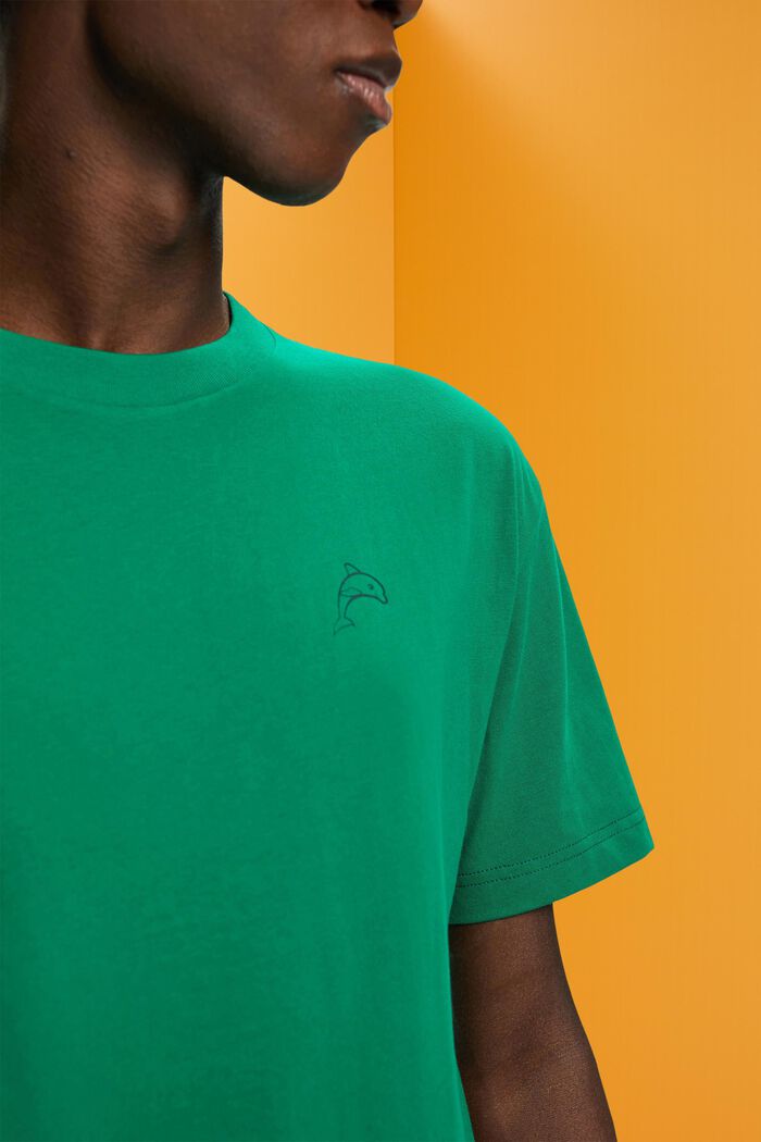 Baumwoll-T-Shirt mit Delfinprint