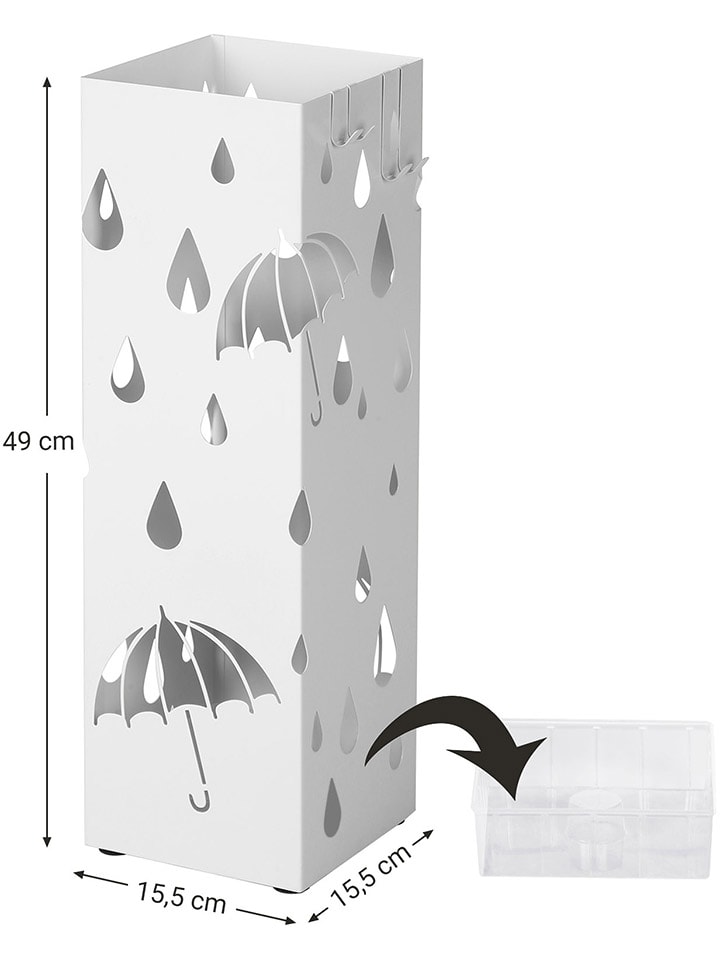 Songmics Schirmständer in Weiß - (B)15,5 x (H)49 x (T)15,5 cm günstig kaufen onesize