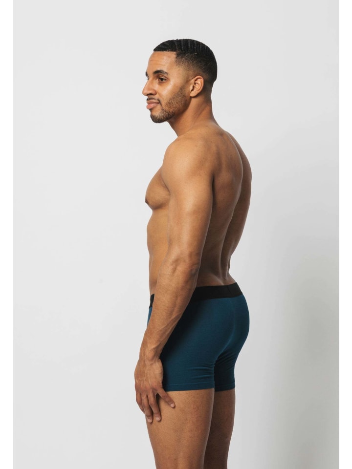 SNOCKS Boxershorts ohne Logo aus Bio-Baumwolle 6 Stück in Mix (Rot/Olive/Blau) günstig kaufen