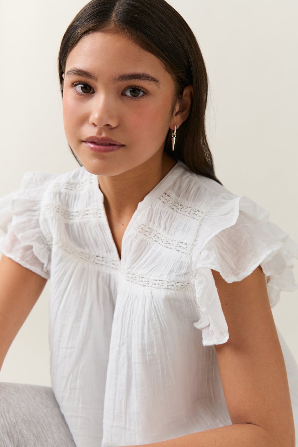 Y boho short sleeve top